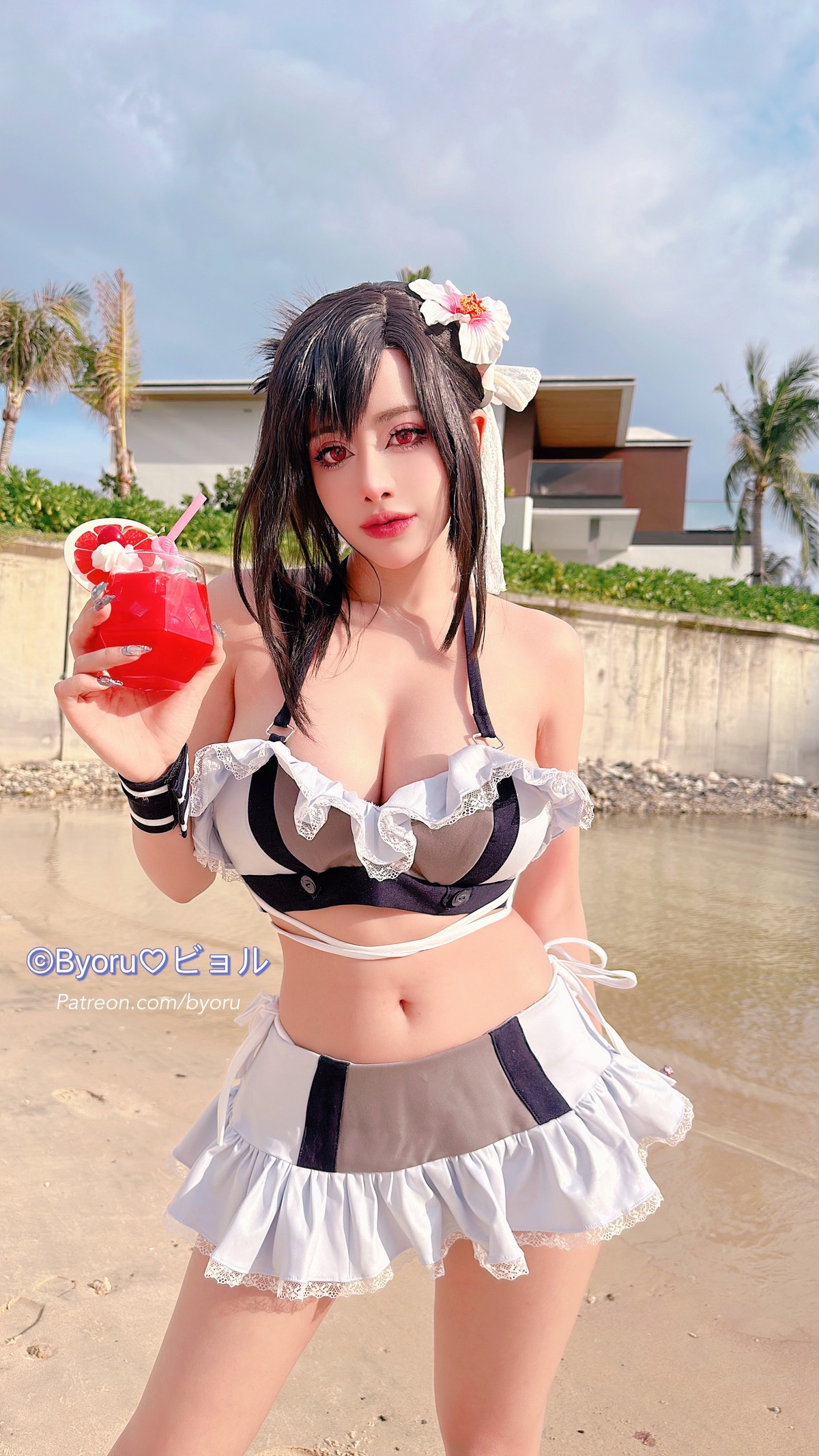 Cosplay-日本性感萝莉Byoru-Tifa-FF7r-Bikini-10-04