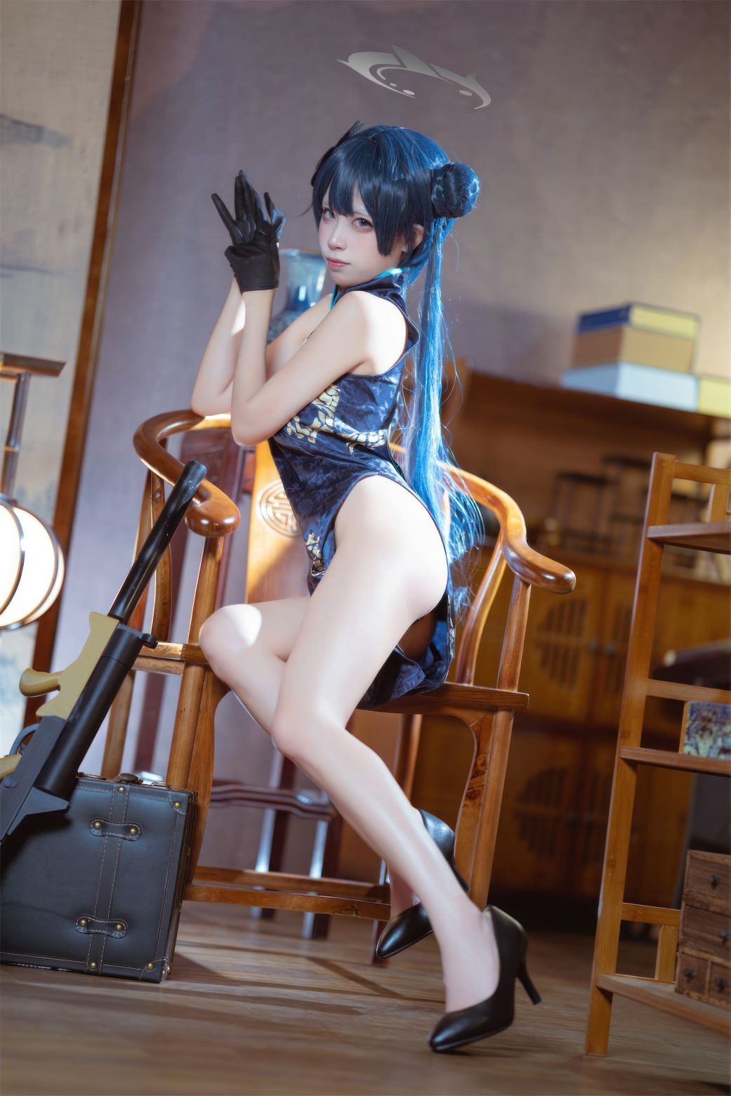 三無人型-碧蓝档案-妃咲旗袍-04-21