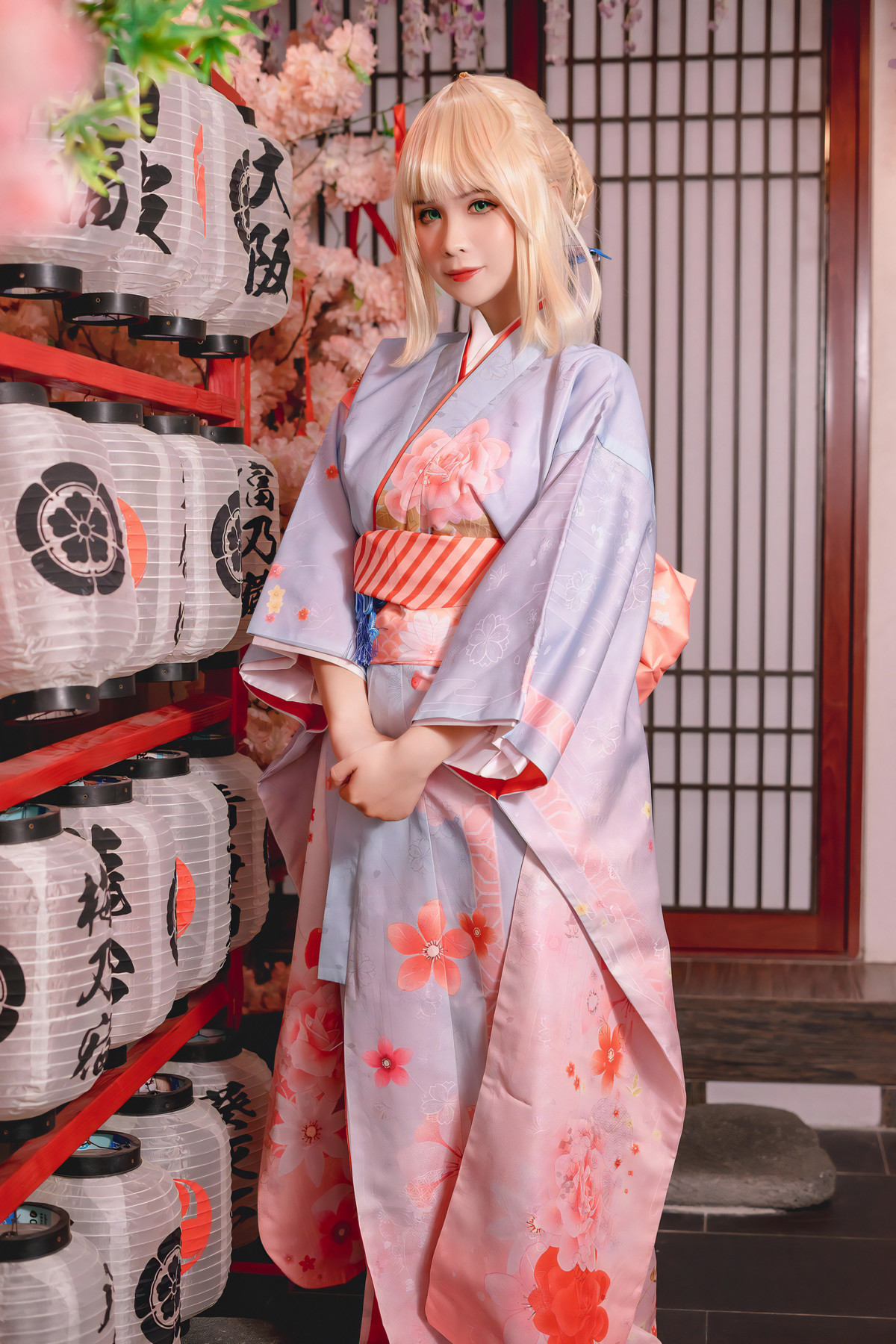 Cosplay-Pyonピオン-Saber-セイバー-Kimono-12-17