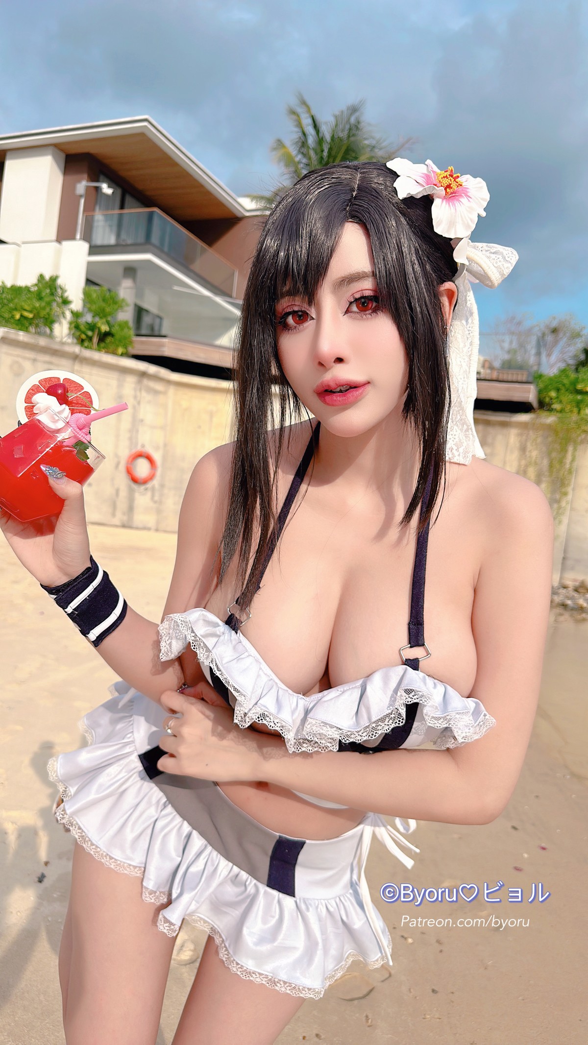 Cosplay-日本性感萝莉Byoru-Tifa-FF7r-Bikini-10-04