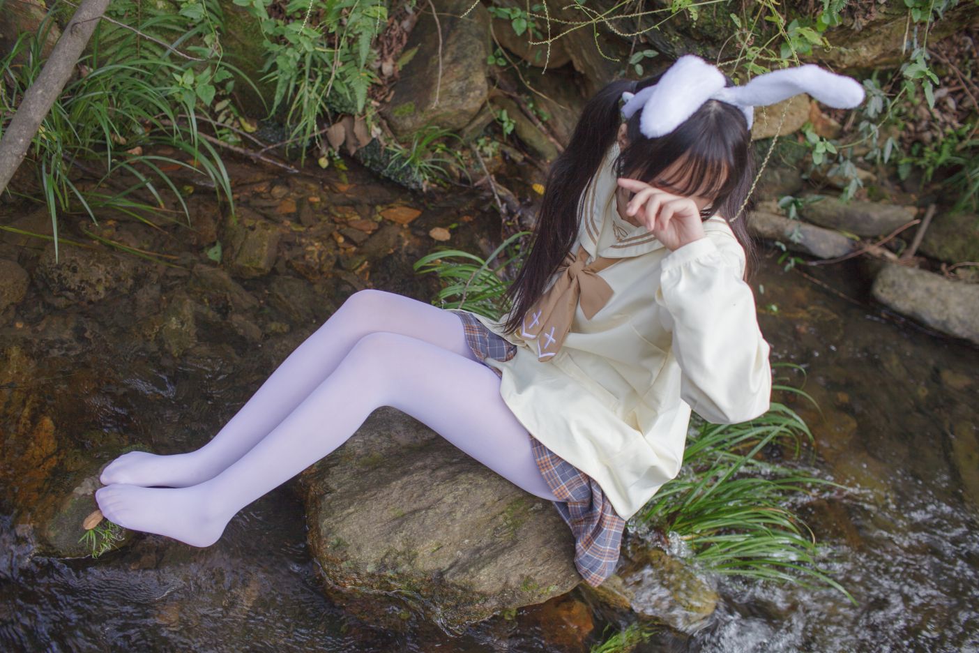 少女秩序写真-EXvol002-白丝格子裙80P-8426M-01-07