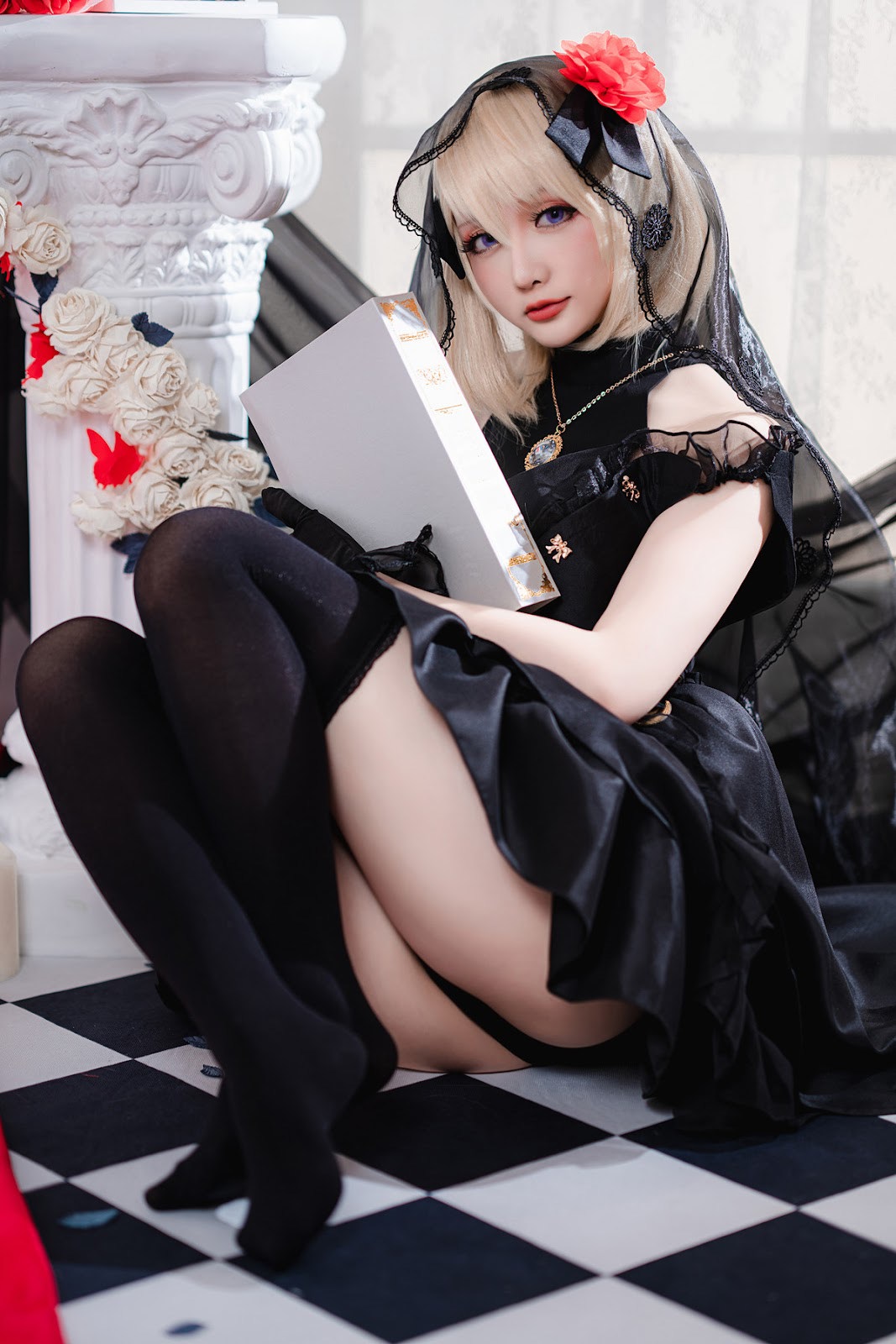Cosplay-星之迟迟Hoshilily-Z23婚纱-04-17
