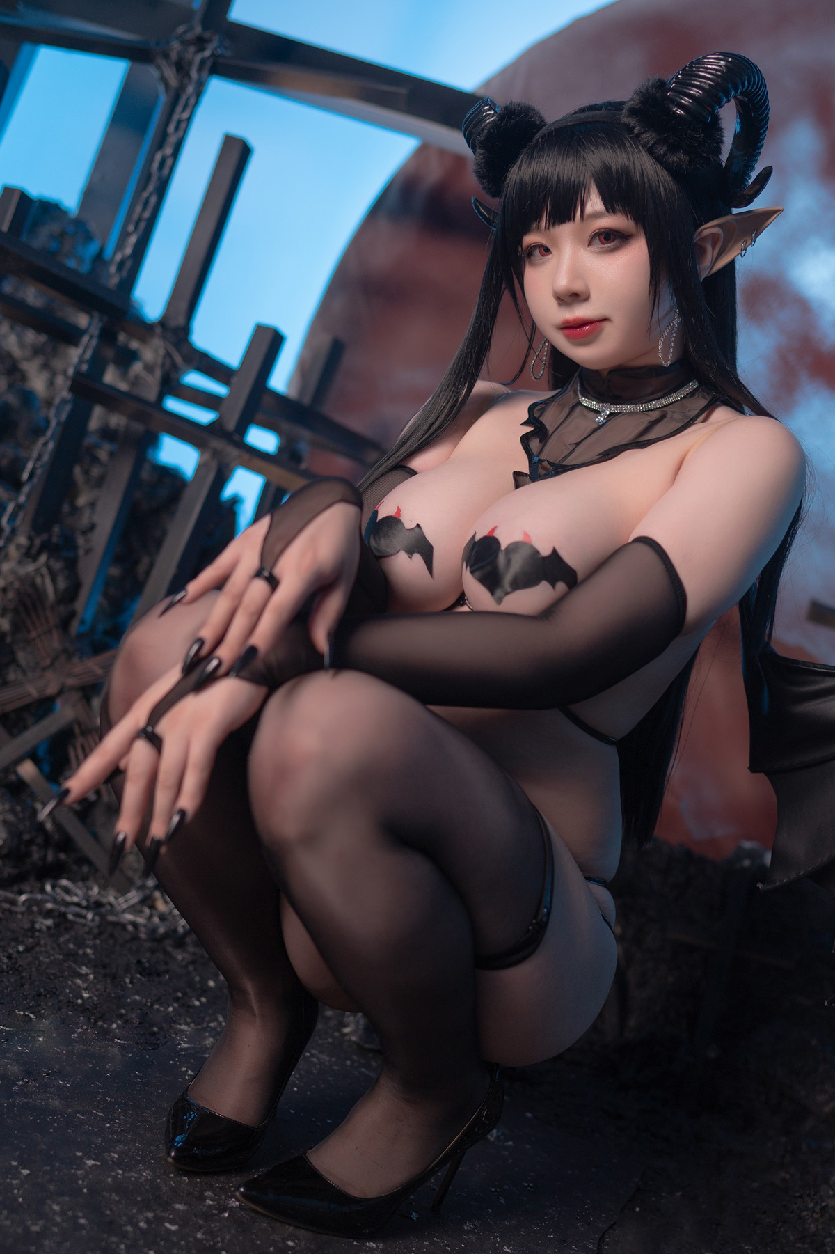 Cosplay-皮皮奶可可爱了啦-魅魔2-01-27