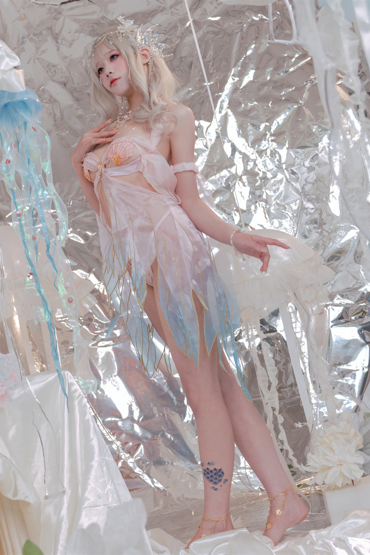 Cosplay-咬一口兔娘-海的女儿-Mermaid-10-28