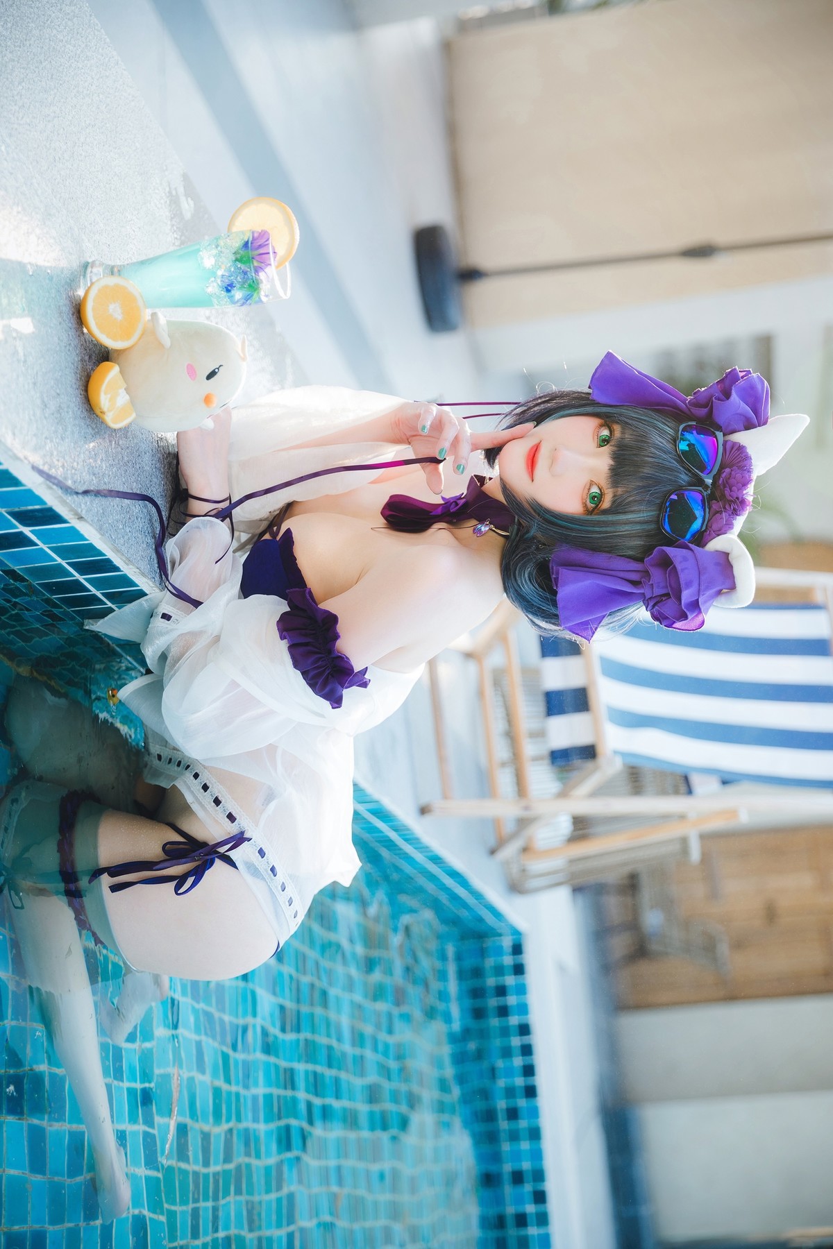 Cosplay-瓜希酱福利-柴郡泳装-01-14