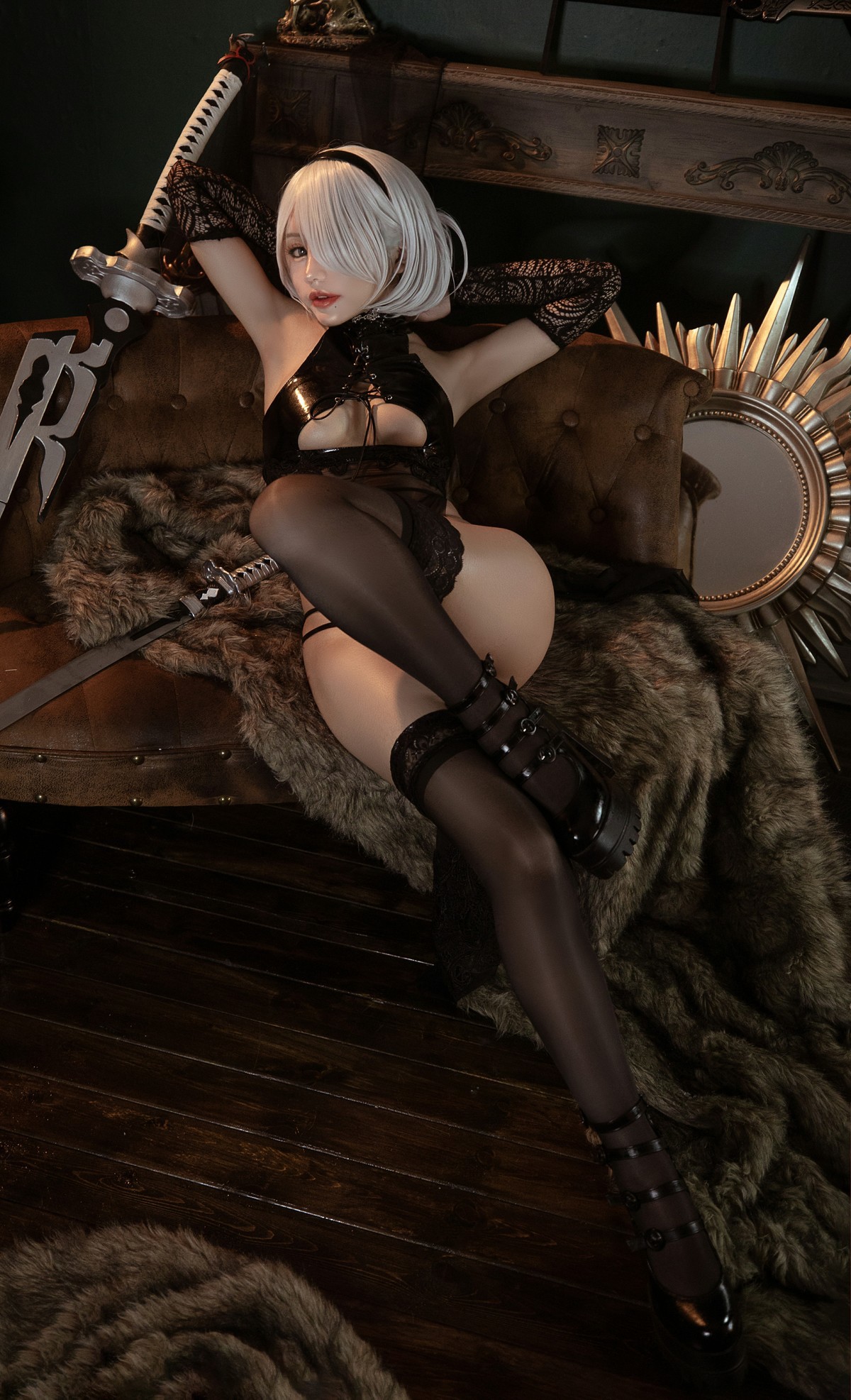 Cosplay-一笑芳香沁-2B黑花嫁-10-28