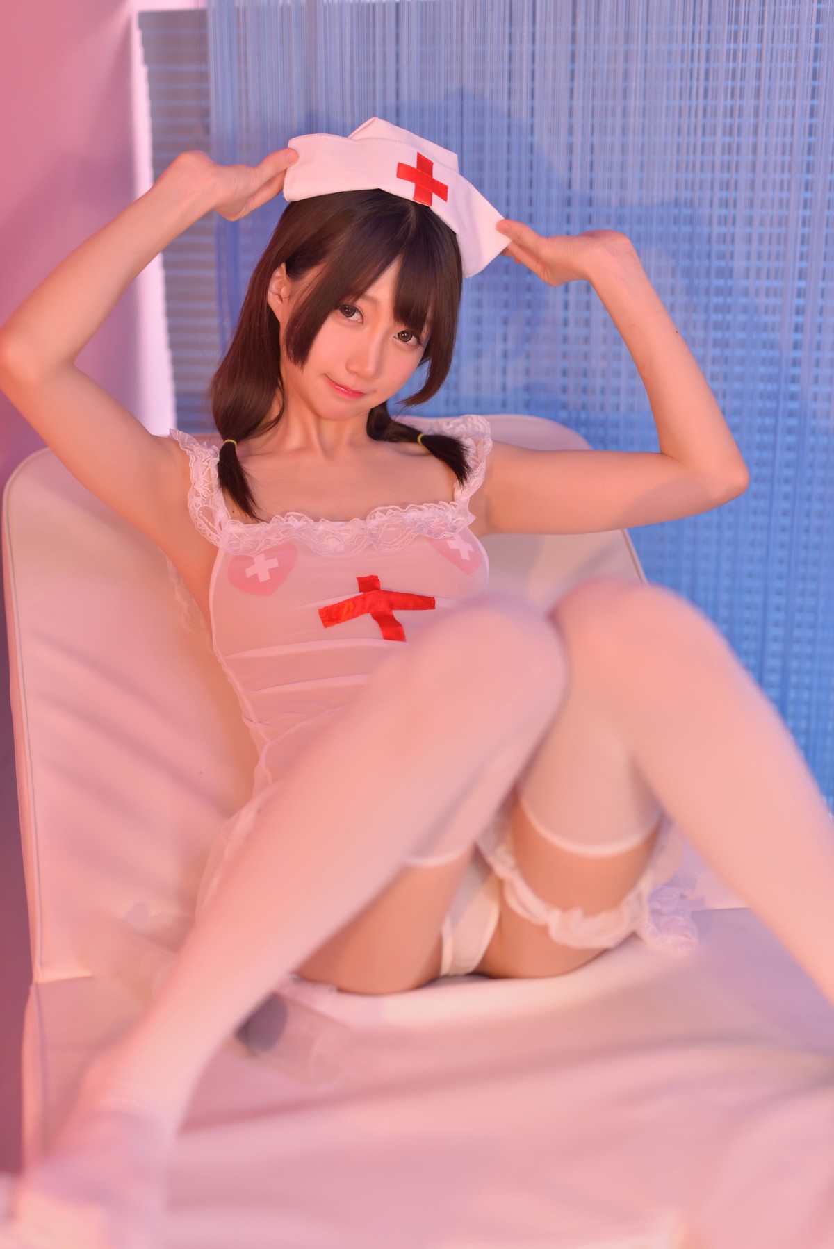 Cosplay-Nagisa魔物喵-性感看护师-Set01-10-02