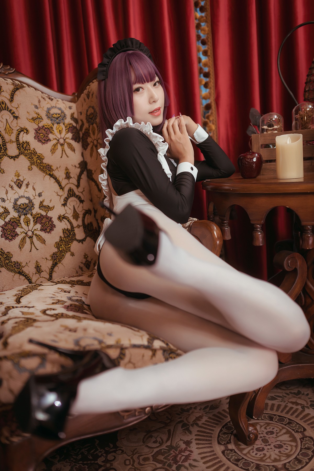 Cosplay-Money冷冷-高叉女仆-10-15