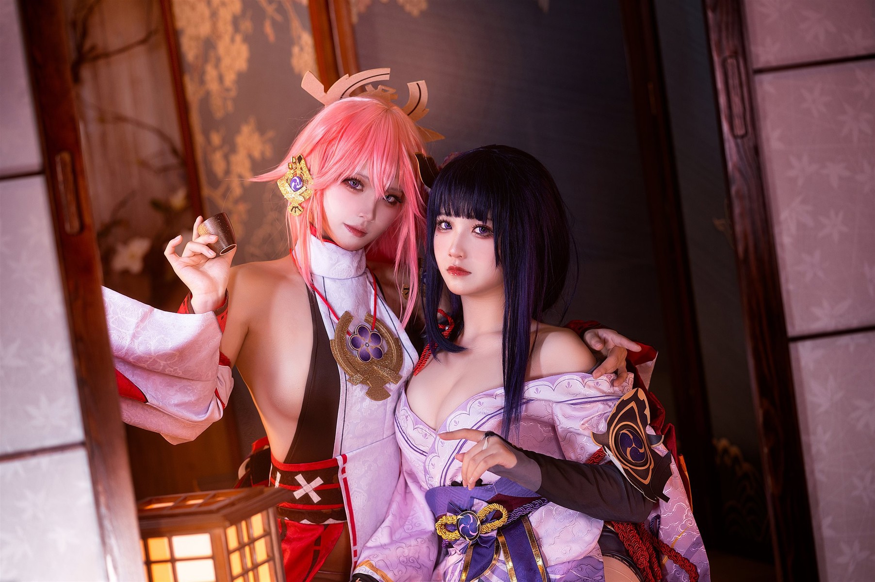 Cosplay-伊喵君-景三-八重-雷神-双倍快乐-08-21