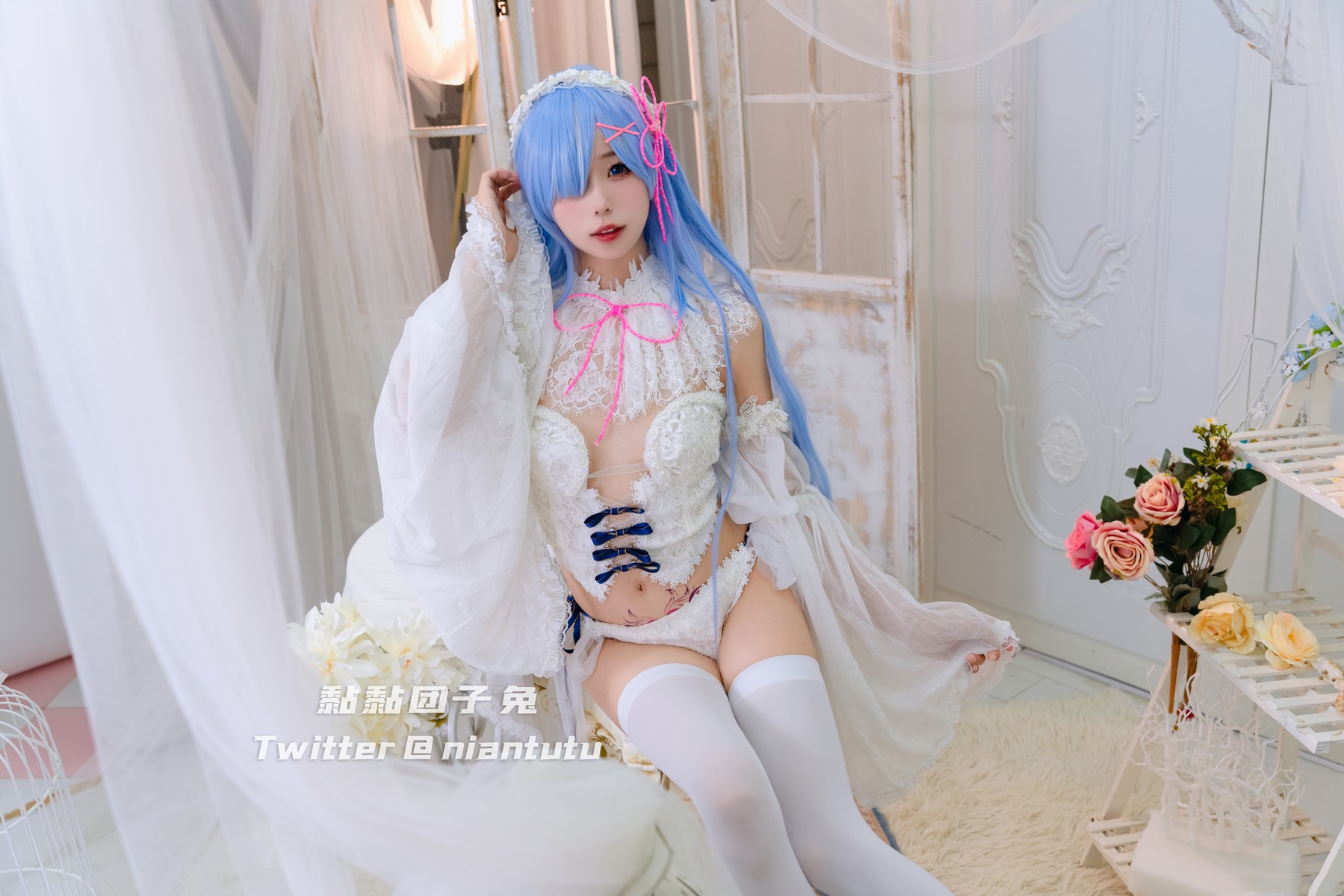 Cosplay-黏黏团子兔-长发蕾姆-02-26