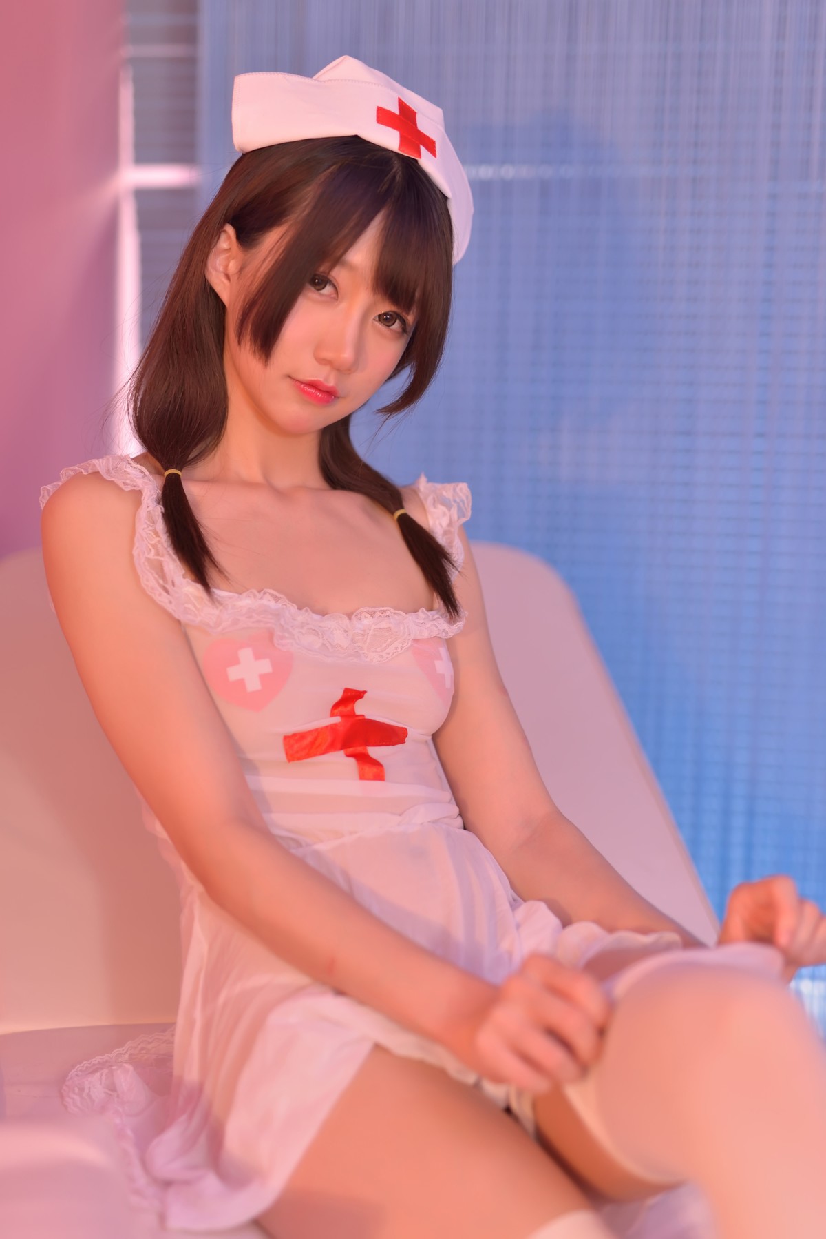 Cosplay-Nagisa魔物喵-性感看护师-Set01-10-02