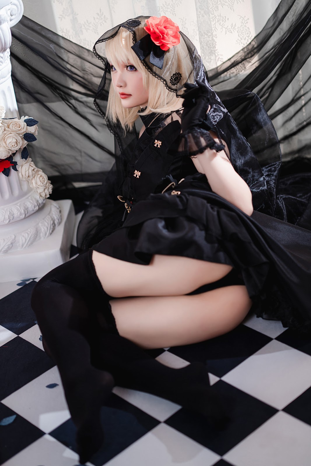 Cosplay-星之迟迟Hoshilily-Z23婚纱-04-17