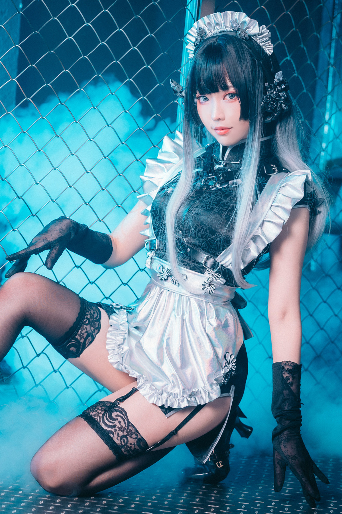 Cosplay-ElyEE子-賽博女僕-Melanite黑榴石-09-04