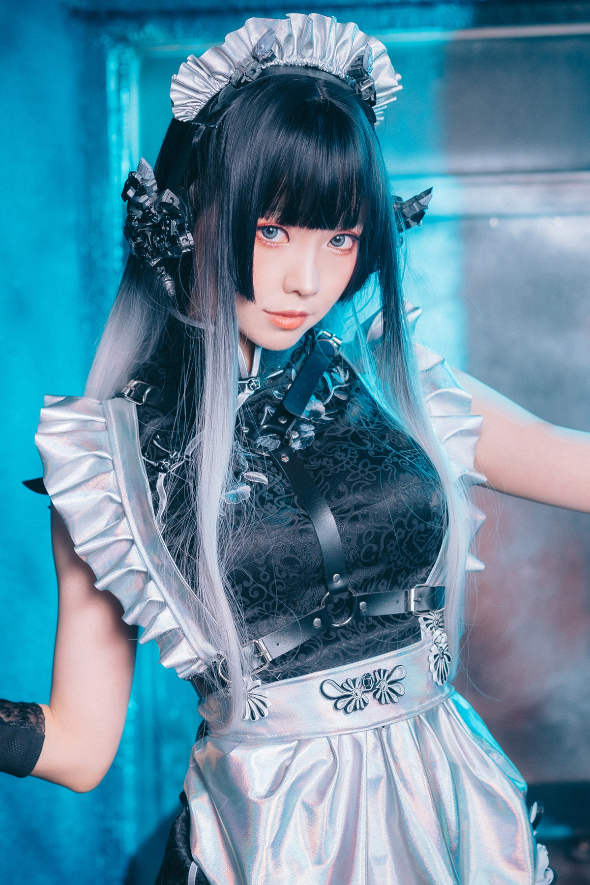 Cosplay-ElyEE子-賽博女僕-Melanite黑榴石-09-04