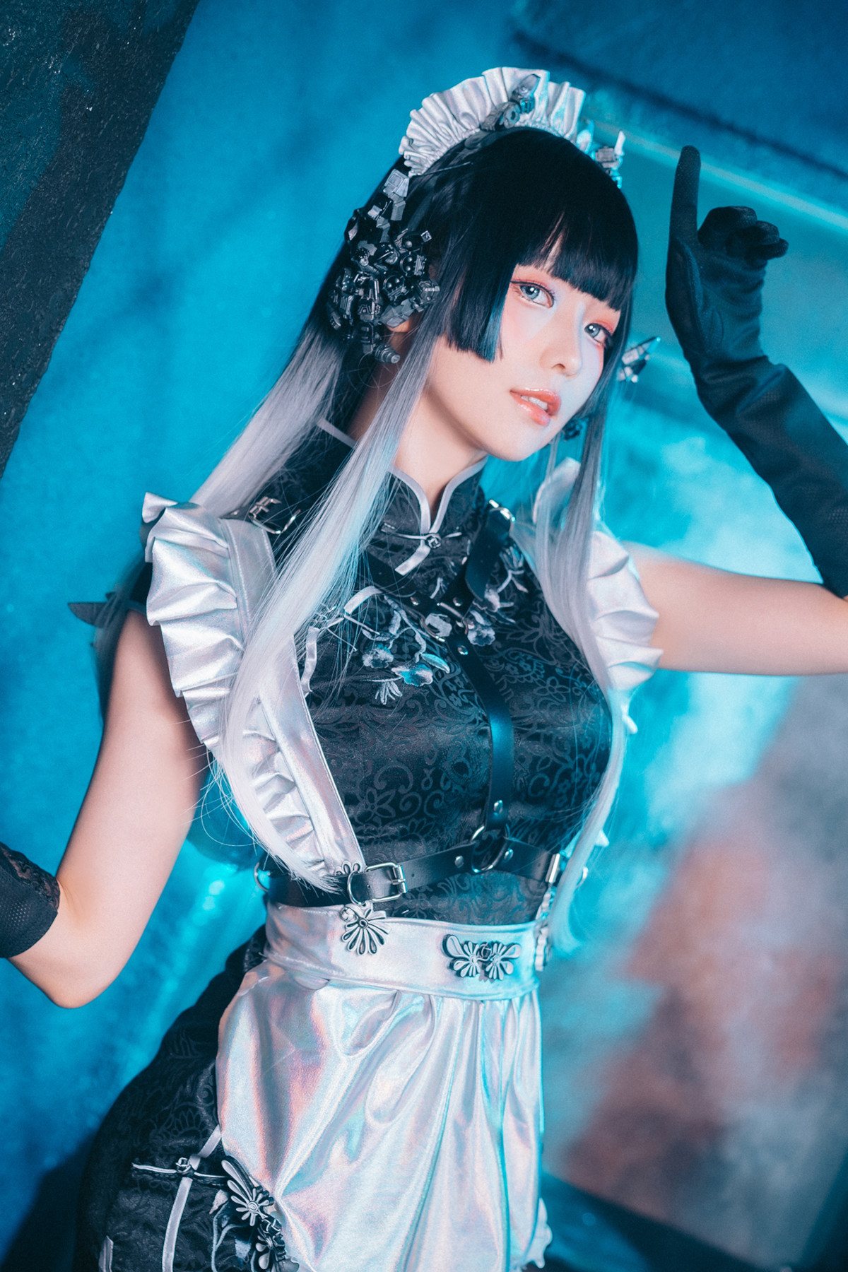 Cosplay-ElyEE子-賽博女僕-Melanite黑榴石-09-04