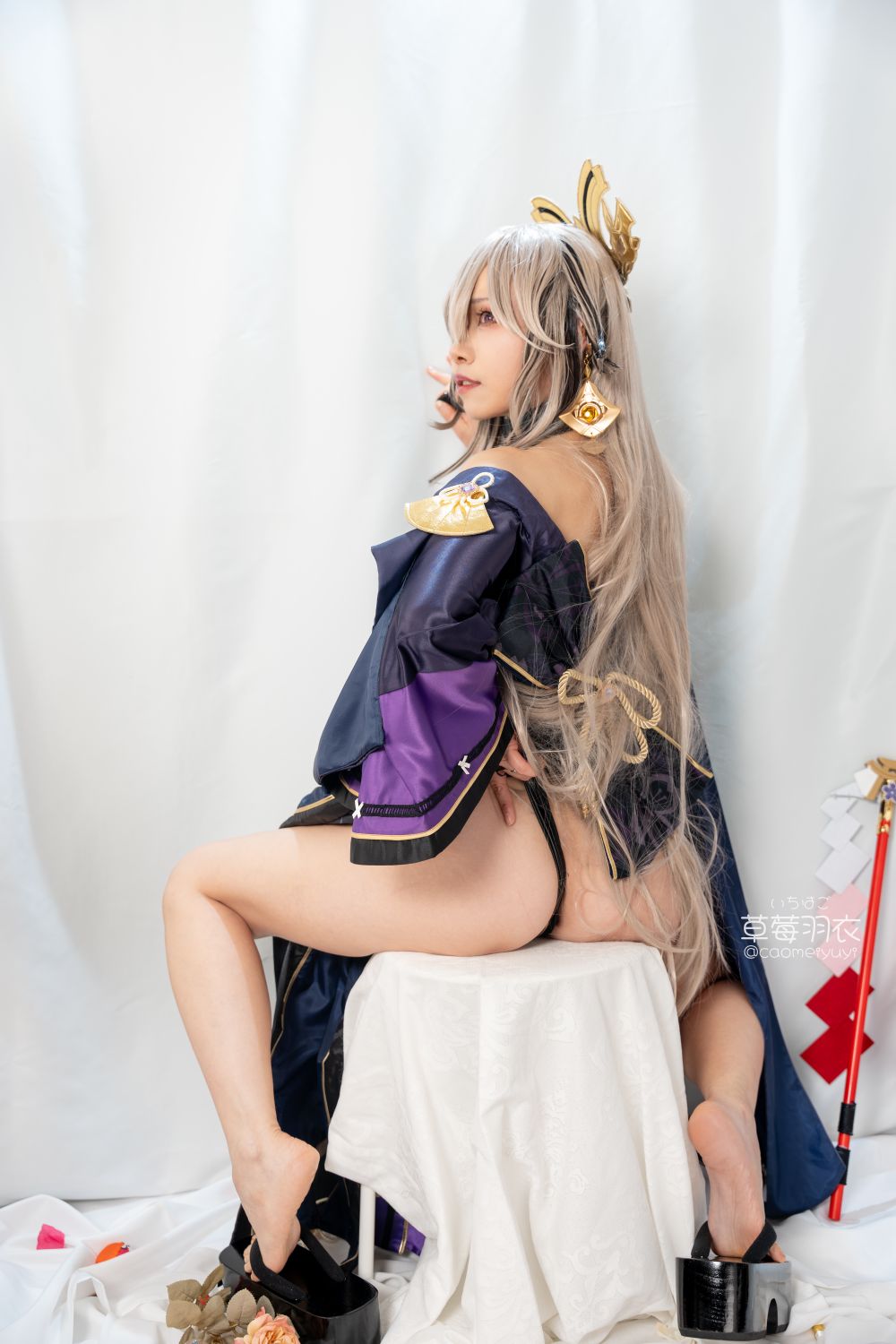 草莓羽衣T2黒ギャル八重神子墨桜色の夜笙雅芸-03-01