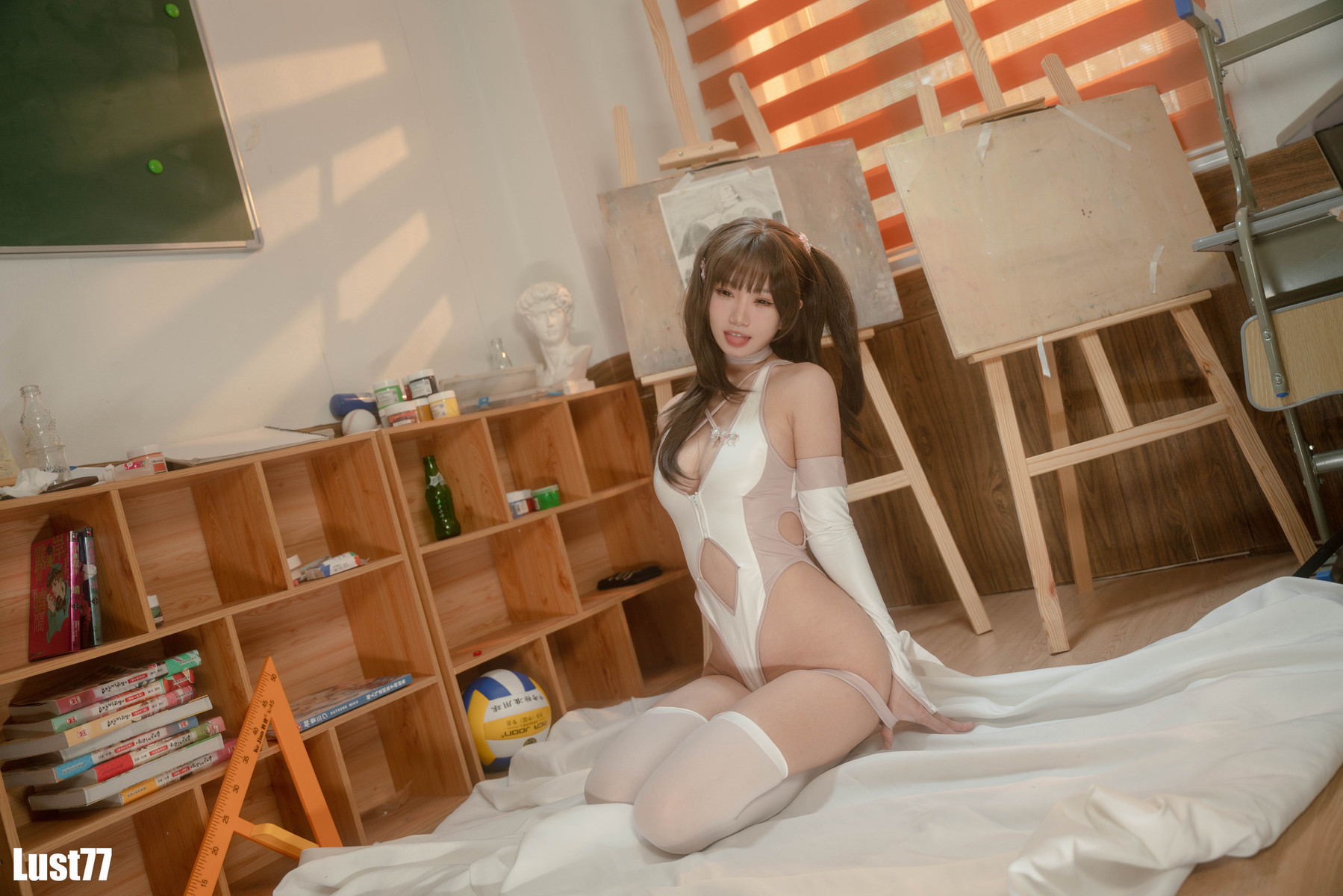 Cosplay-柒柒要乖哦-粉色泳衣-Set02-09-19