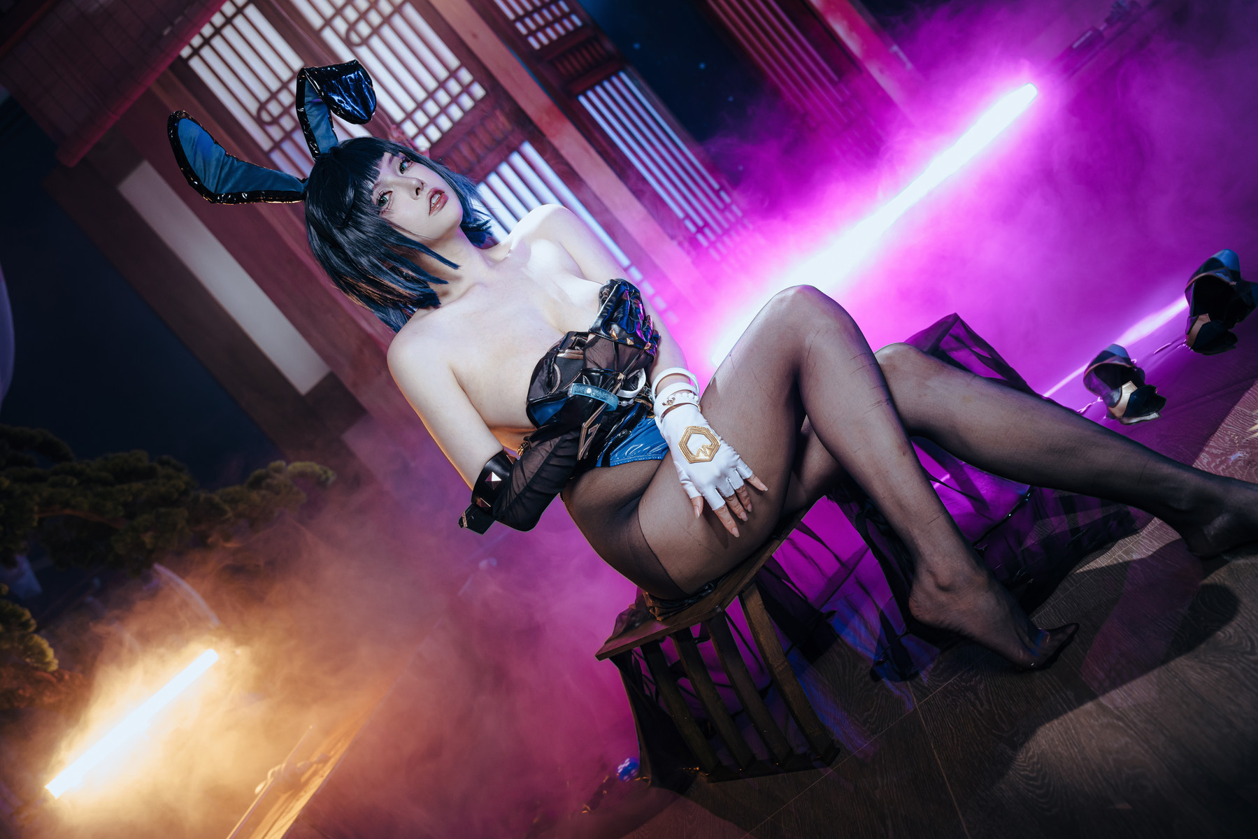 Cosplay-夏小秋秋秋-夜兰-兔女郎-Set02-02-01