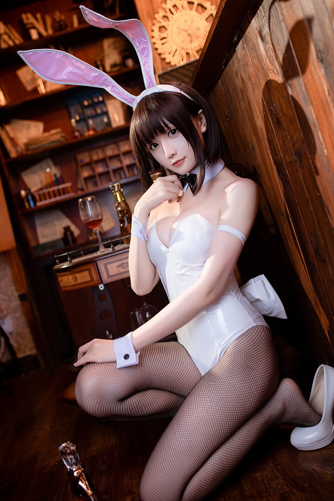 Cosplay-星之迟迟Hoshilily-加藤惠-兔女郎-11-27