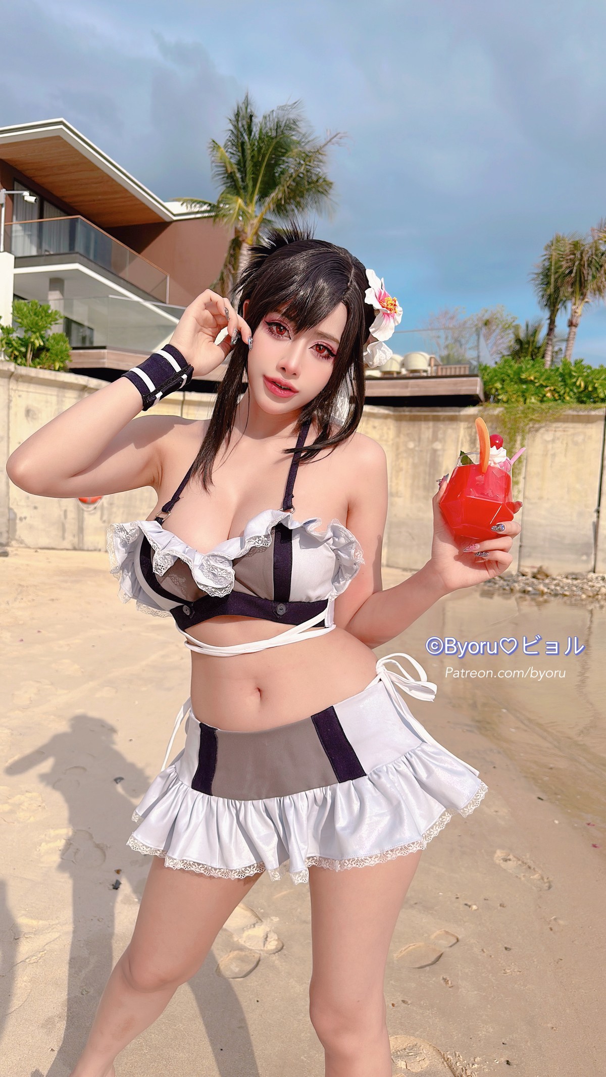 Cosplay-日本性感萝莉Byoru-Tifa-FF7r-Bikini-10-04