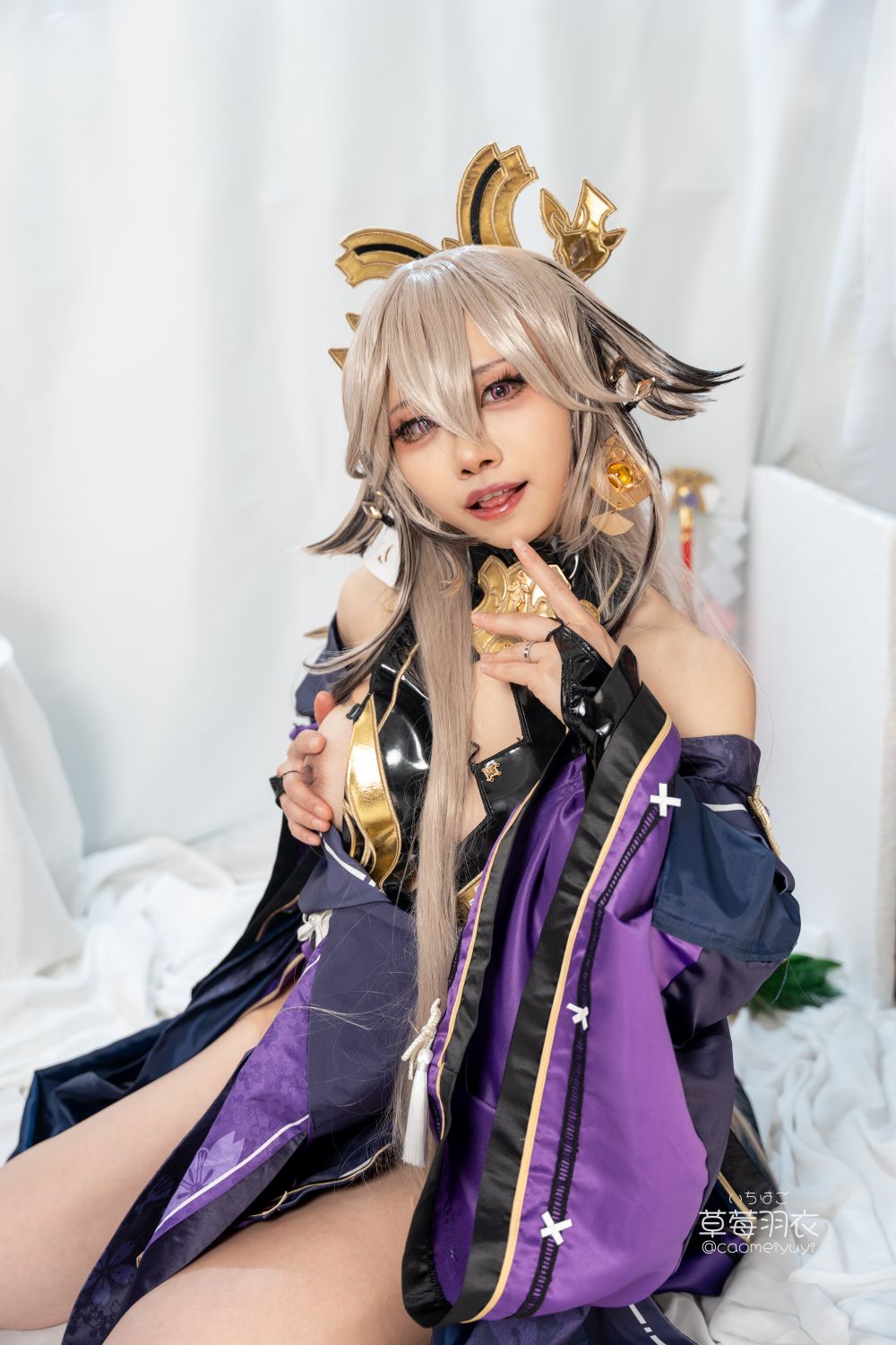 草莓羽衣T2黒ギャル八重神子墨桜色の夜笙雅芸-03-01