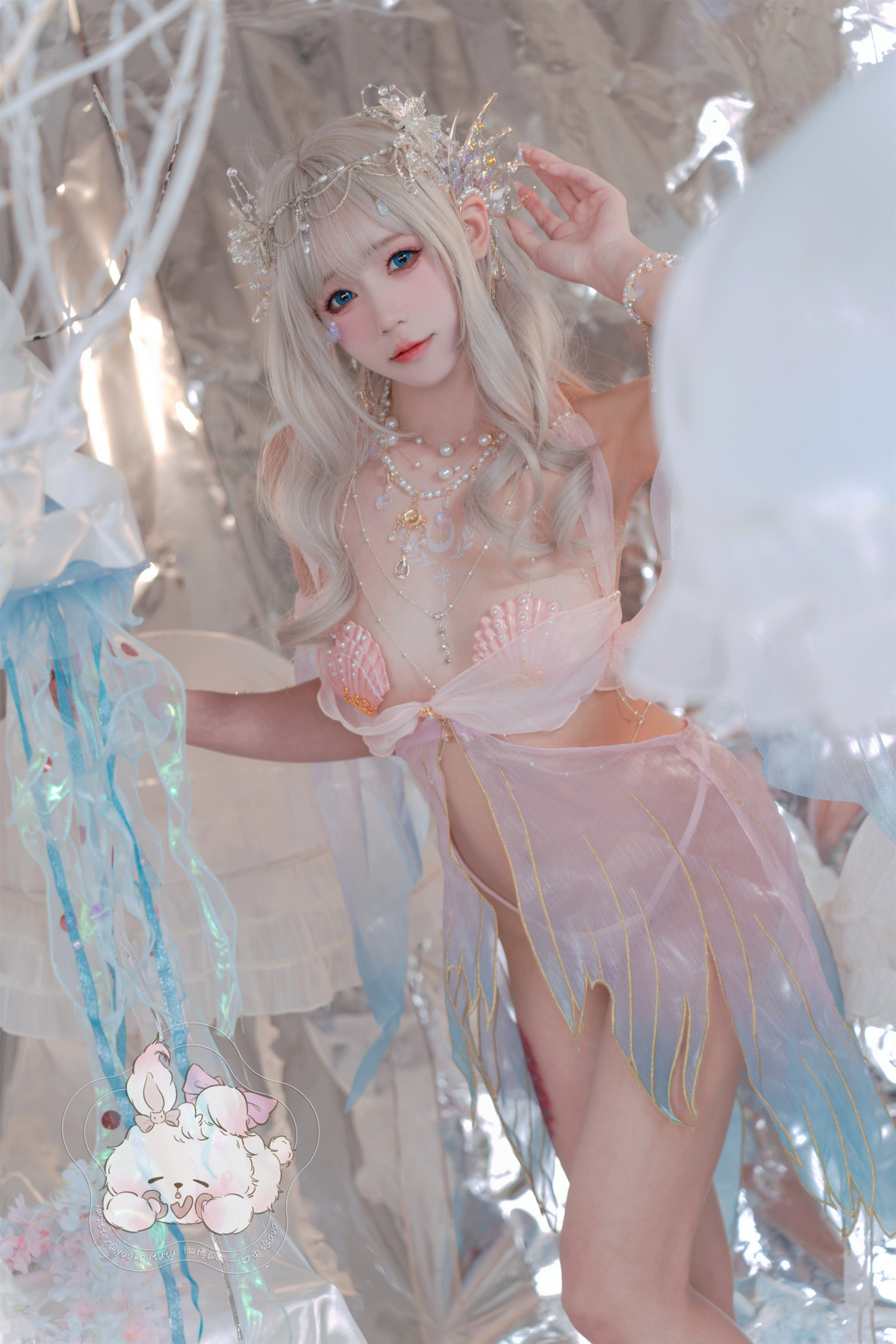 Cosplay-咬一口兔娘-海的女儿-Mermaid-10-28