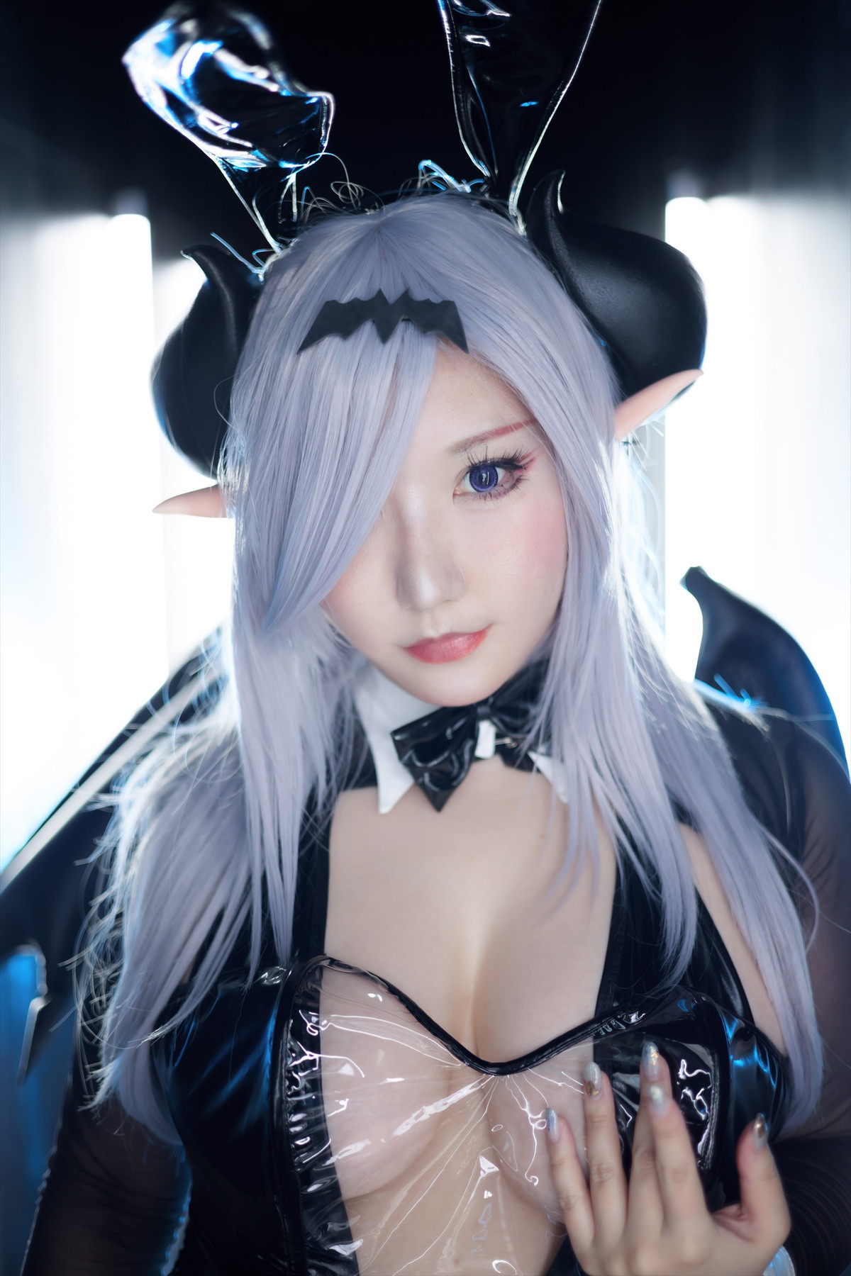 Cosplay-SAKUサク-See-through-Bunny-Succubus-Set02-10-21