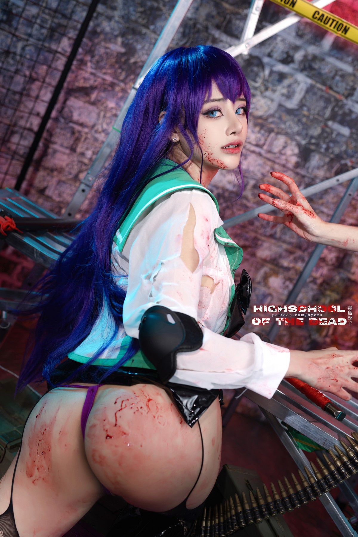 Cosplay-日本性感萝莉Byoru-Saeko-Busujima-12-07