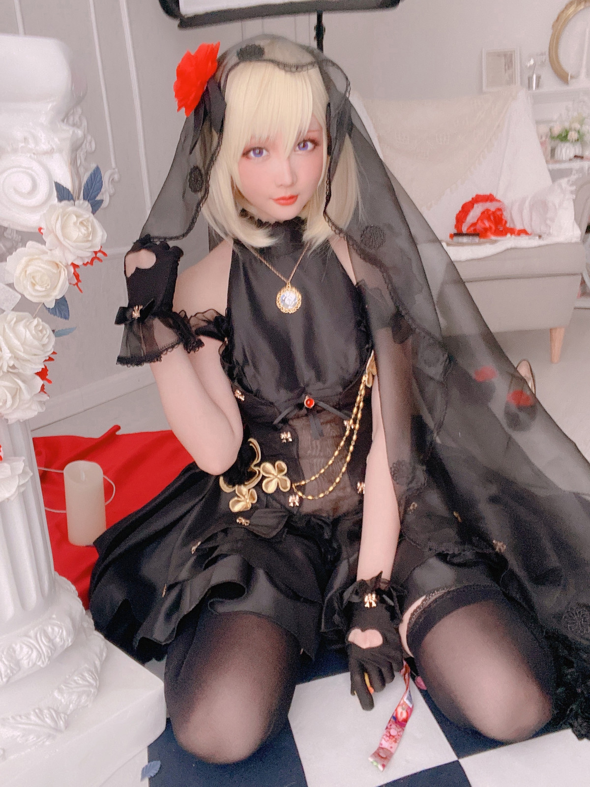 Cosplay-星之迟迟Hoshilily-Z23婚纱-04-17