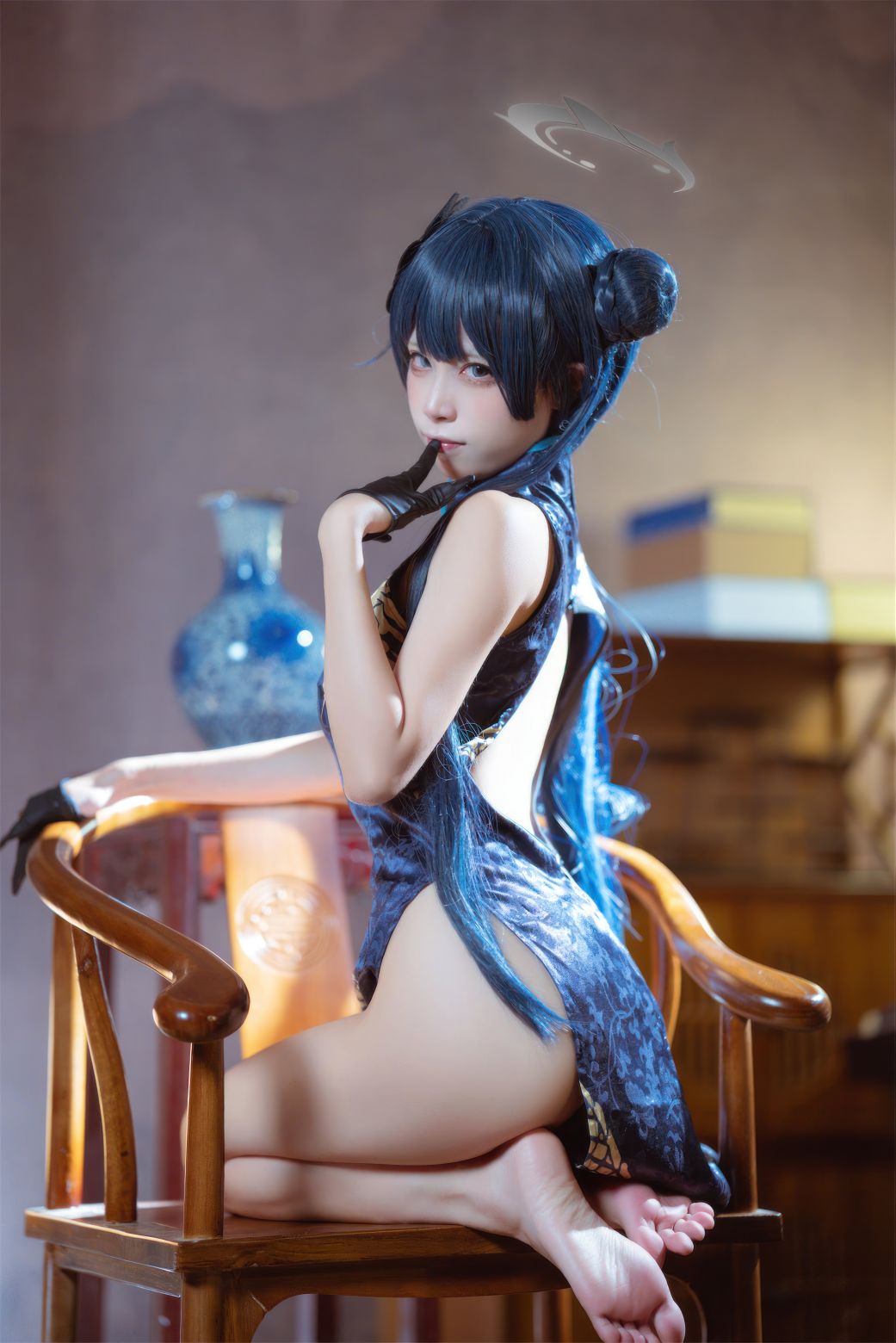 三無人型-碧蓝档案-妃咲旗袍-04-21