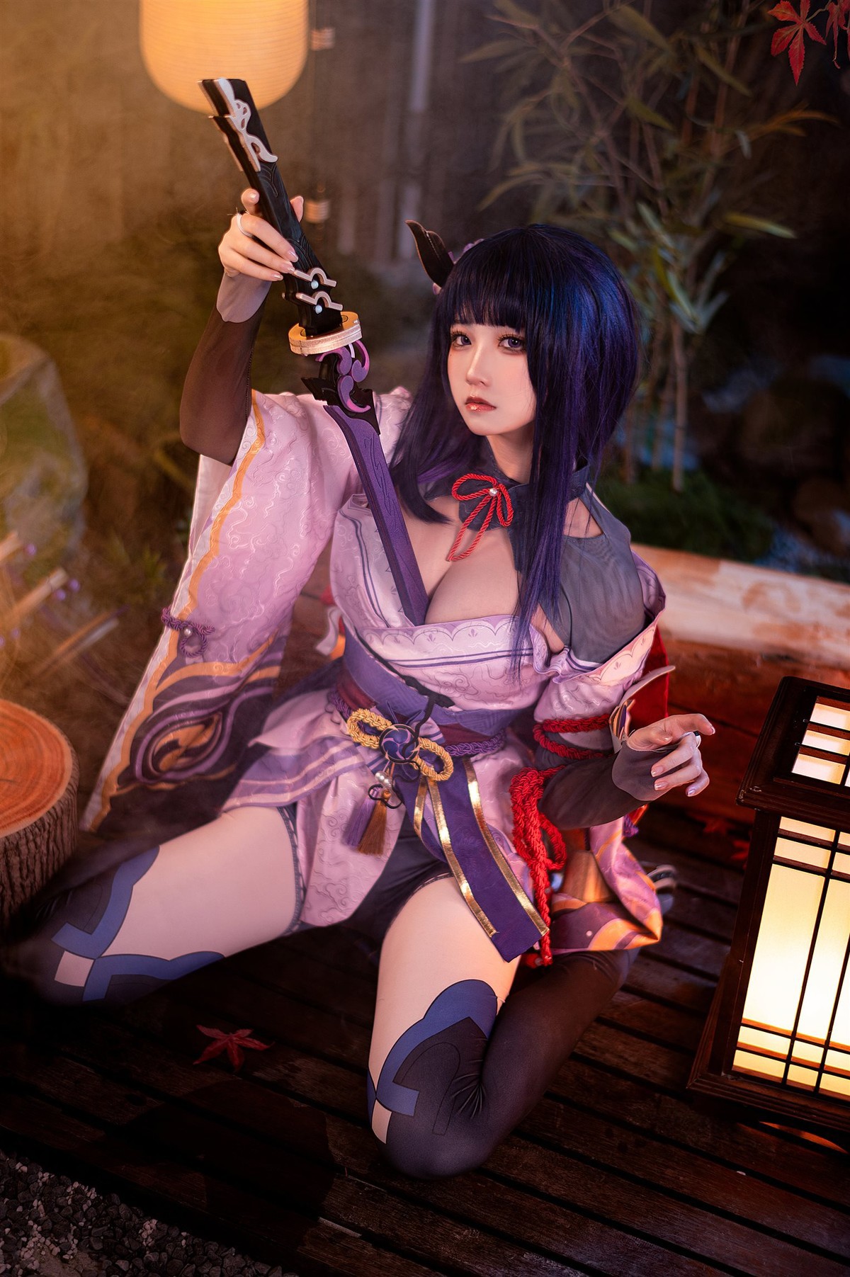 Cosplay-伊喵君-景三-八重-雷神-双倍快乐-08-21