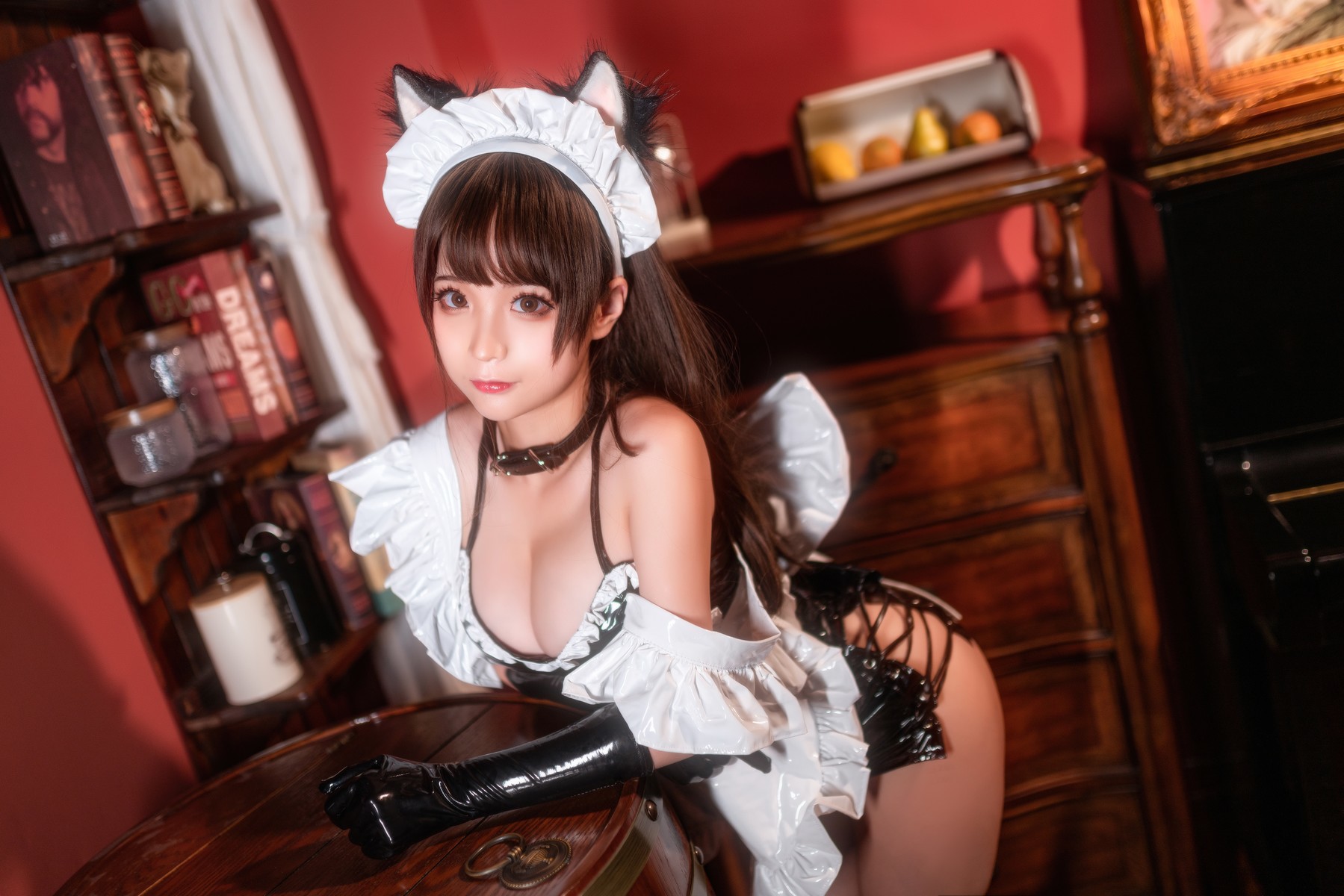 Cosplay-蠢沫沫-Chunmomo-漆皮女仆-09-10