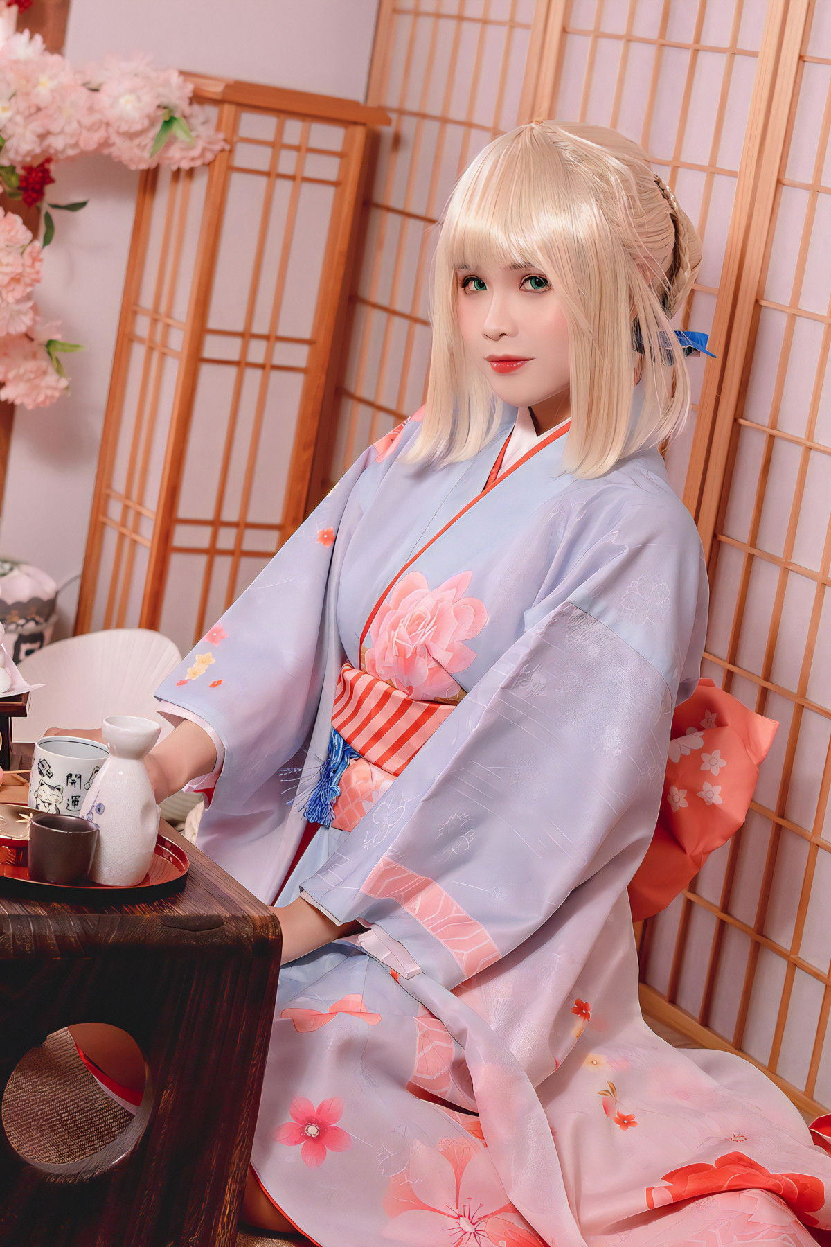 Cosplay-Pyonピオン-Saber-セイバー-Kimono-12-17