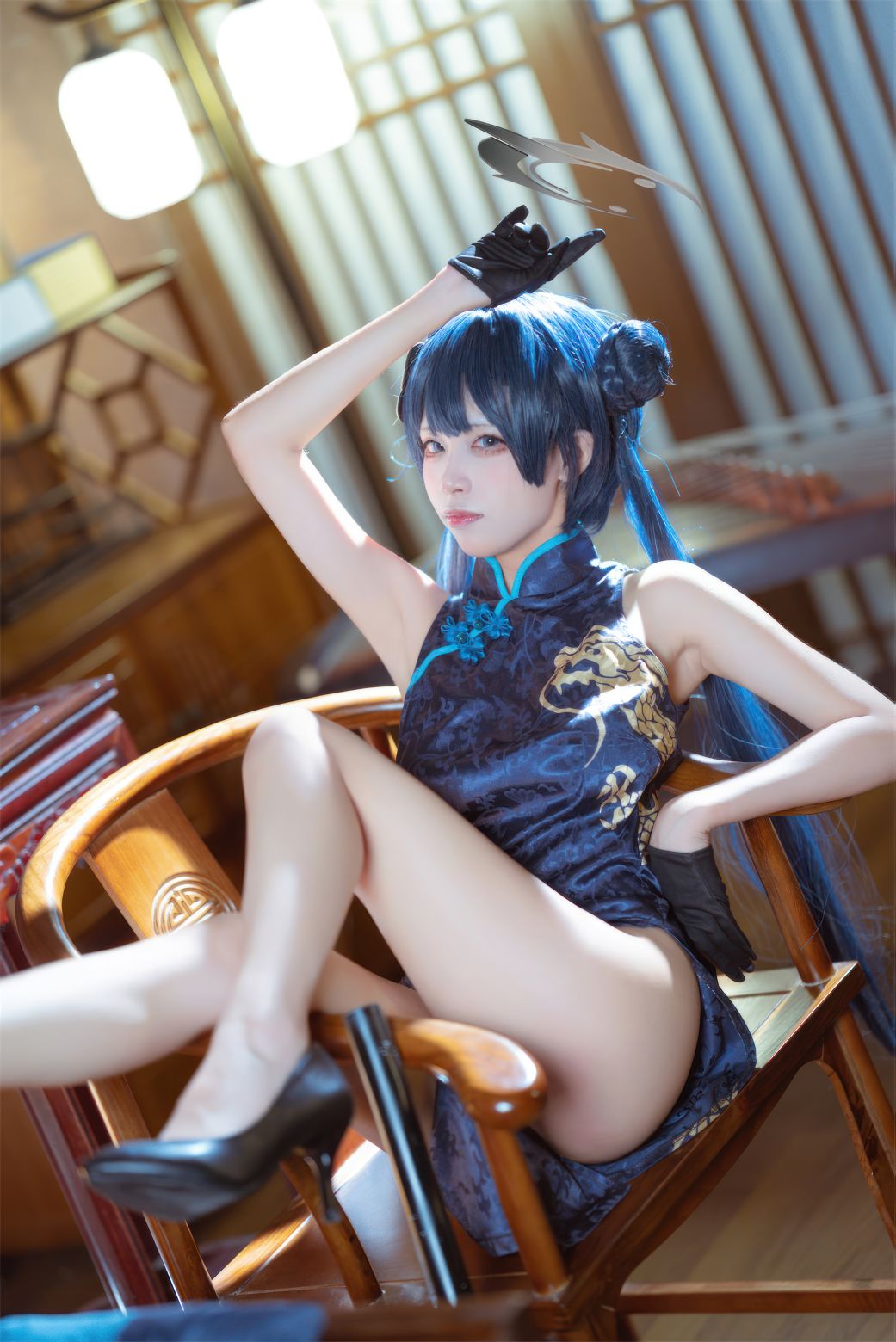 三無人型-碧蓝档案-妃咲旗袍-04-21