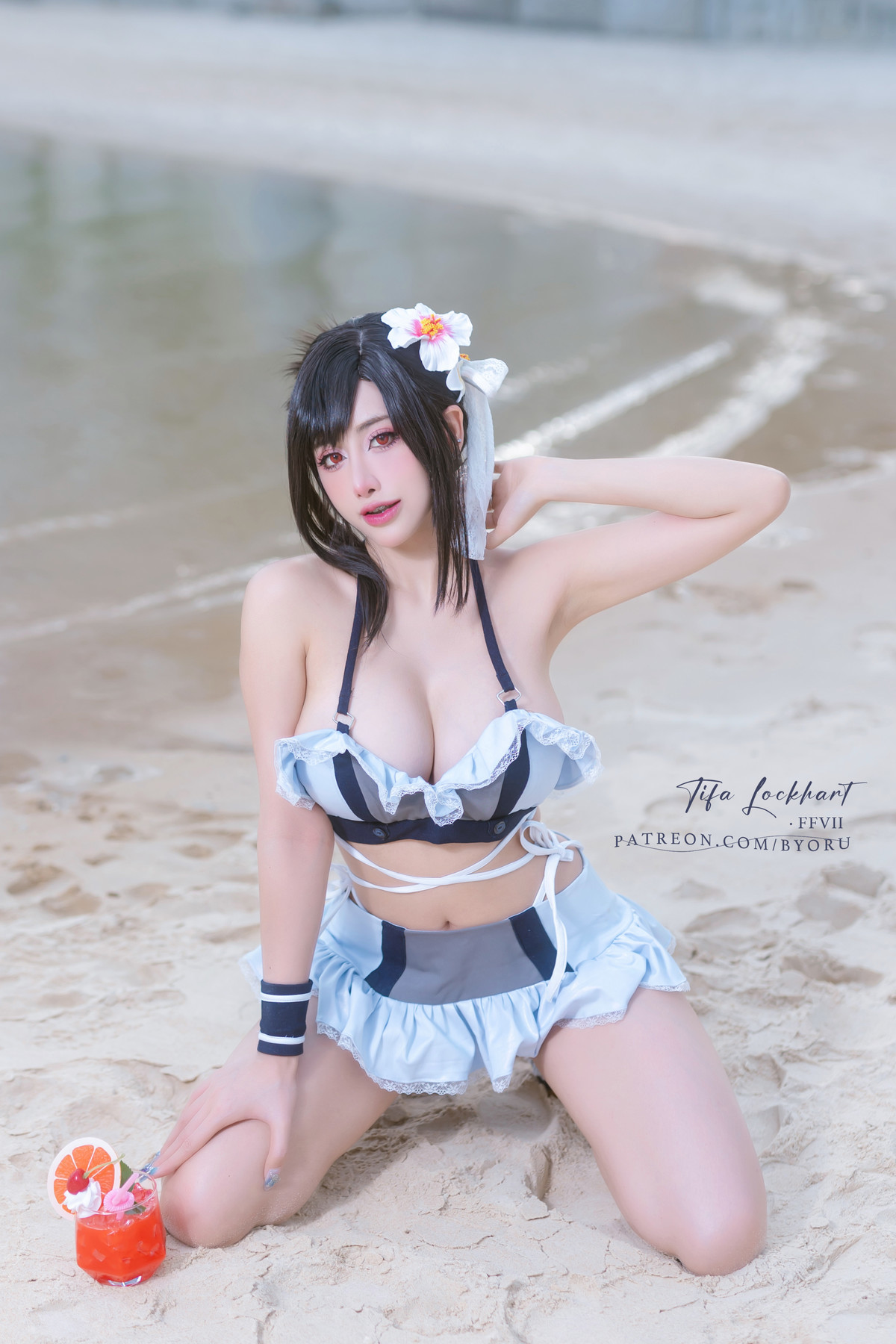 Cosplay-日本性感萝莉Byoru-Tifa-FF7r-Bikini-10-04