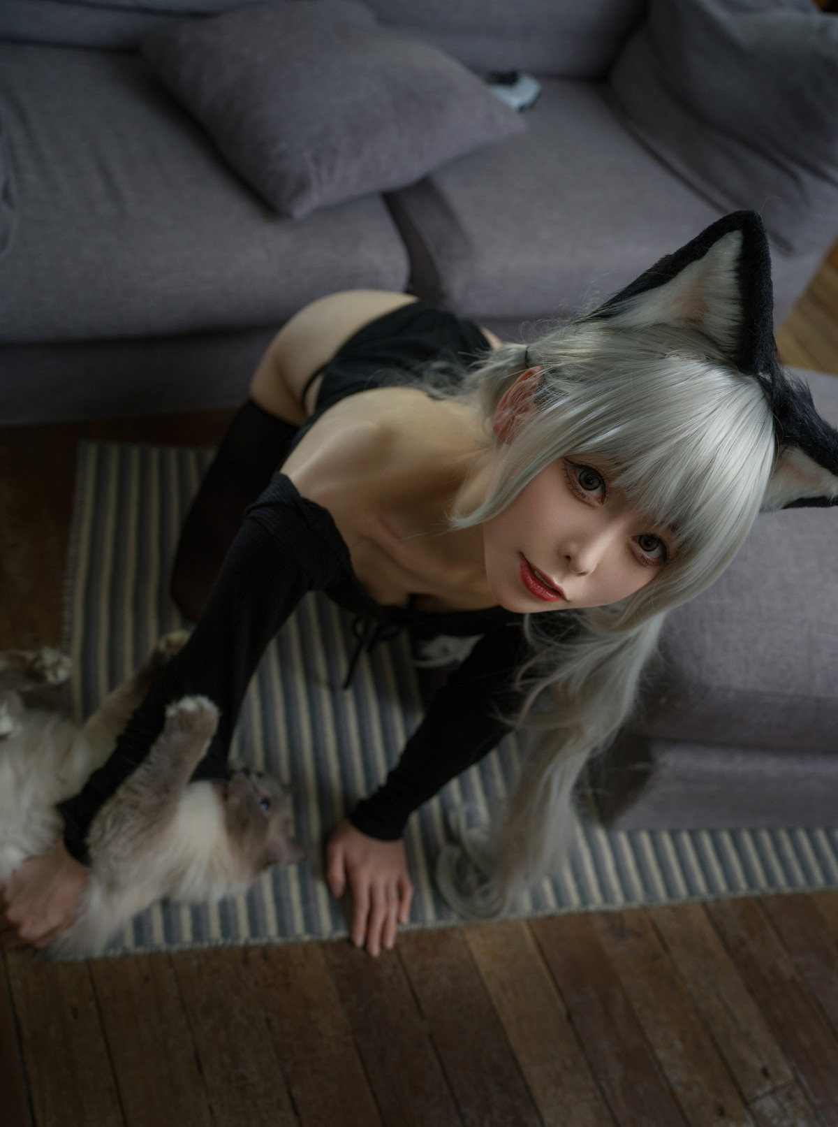 Cosplay-樱岛嗷一-黑猫针织衫连体衣-Set01-10-05
