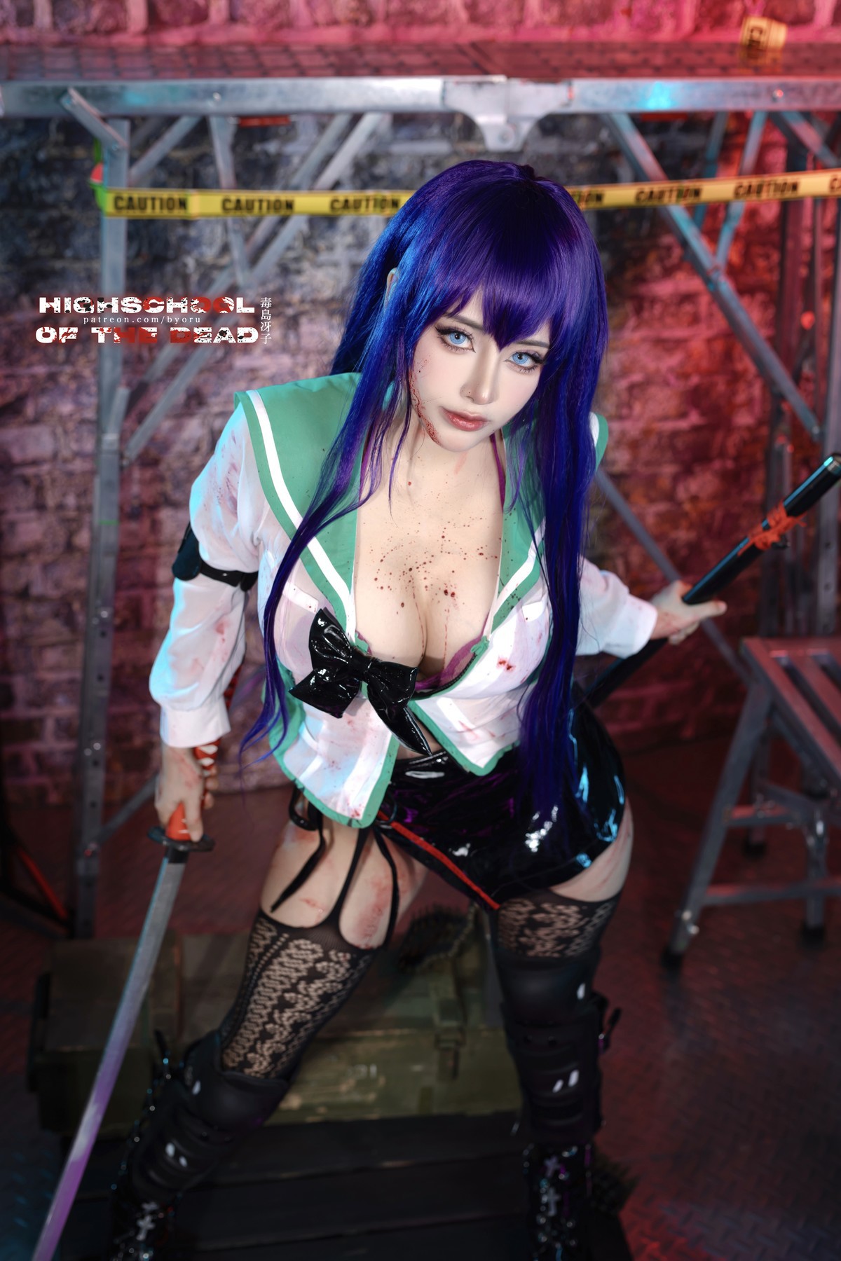 Cosplay-日本性感萝莉Byoru-Saeko-Busujima-12-07