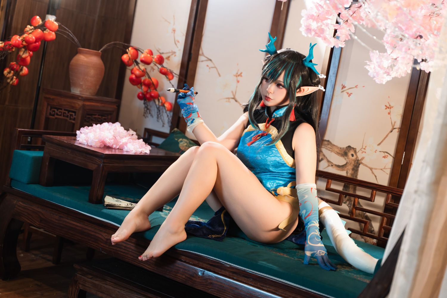 橙风千雅小和甜酒-年夕旗袍双人御守-189P-788MB-07-25