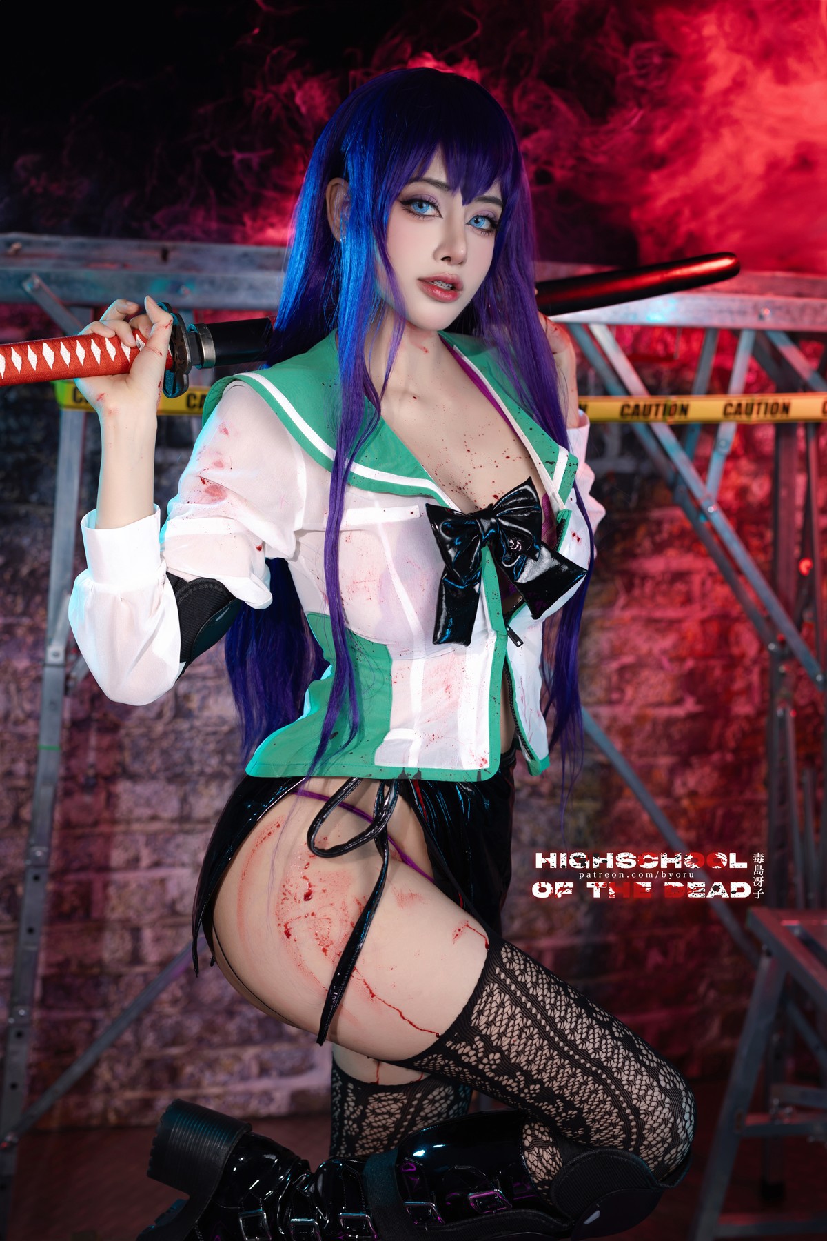 Cosplay-日本性感萝莉Byoru-Saeko-Busujima-12-07