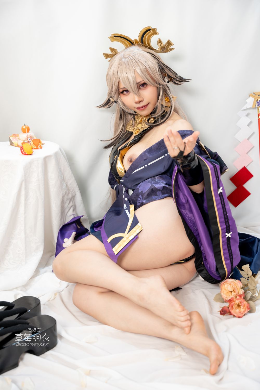 草莓羽衣T2黒ギャル八重神子墨桜色の夜笙雅芸-03-01