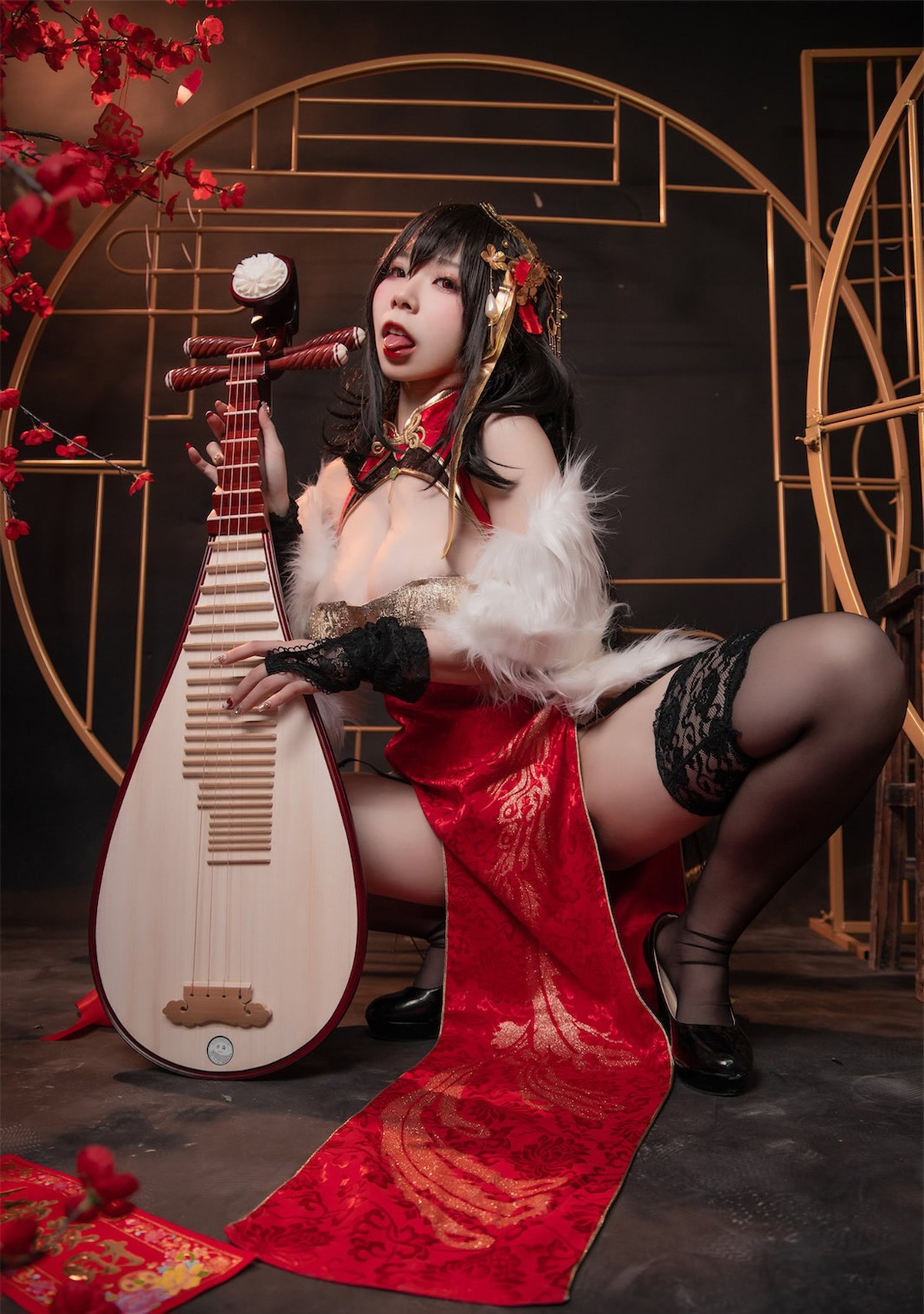 Cosplay-自闭颜球球-无颜小天使wy-碧蓝航线-大凤红旗袍-03-18