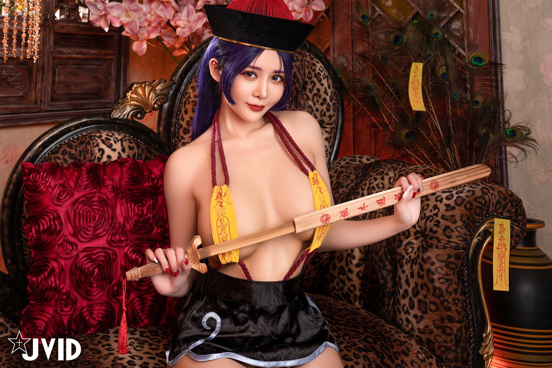 菰蒲風動縱斜影殭屍奶光安希膣得液滿見我發情香希趕屍霊幻道士-X-最胸妖怪キョンシー-Zombie-sex-folklore-Set02-08-20