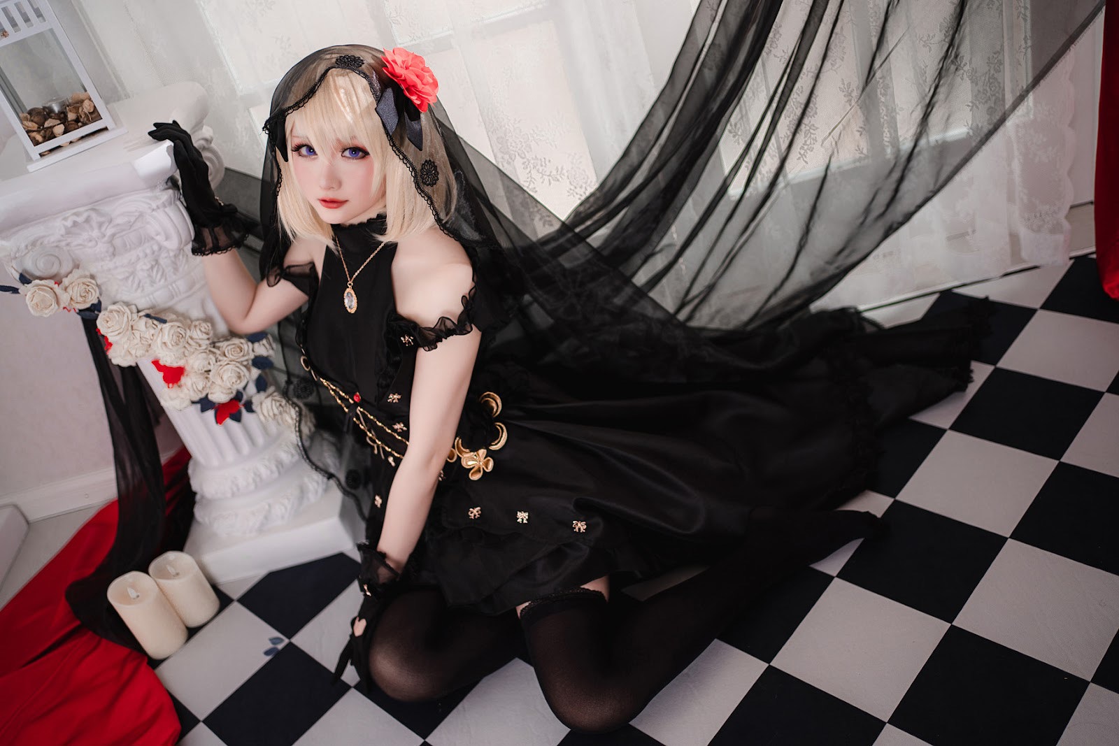 Cosplay-星之迟迟Hoshilily-Z23婚纱-04-17