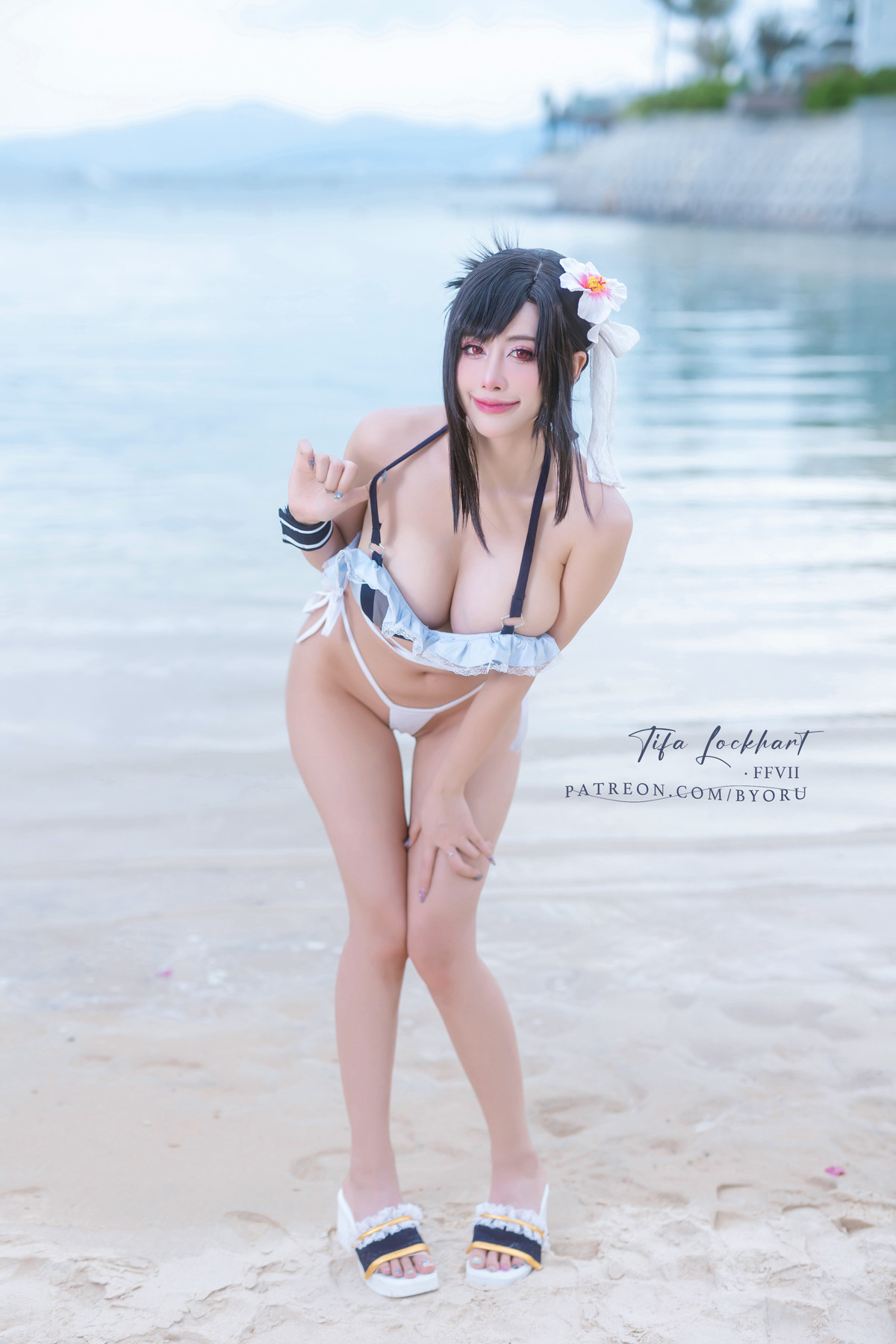 Cosplay-日本性感萝莉Byoru-Tifa-FF7r-Bikini-10-04