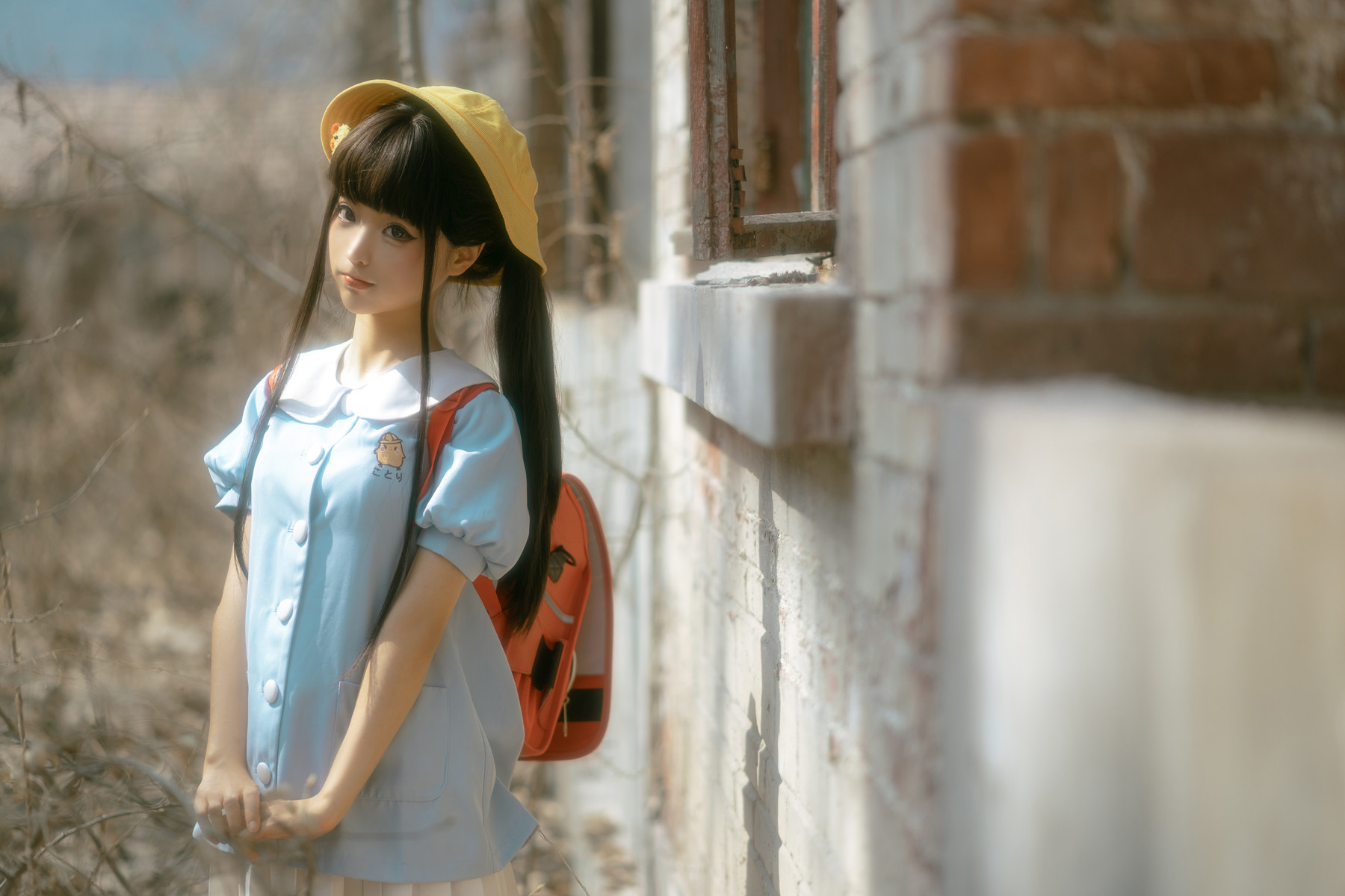 Cosplay-蠢沫沫-Chunmomo-小黄帽-绅士版-Set02-11-17