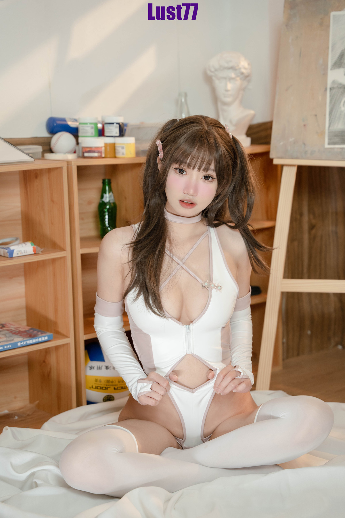 Cosplay-柒柒要乖哦-粉色泳衣-Set02-09-19