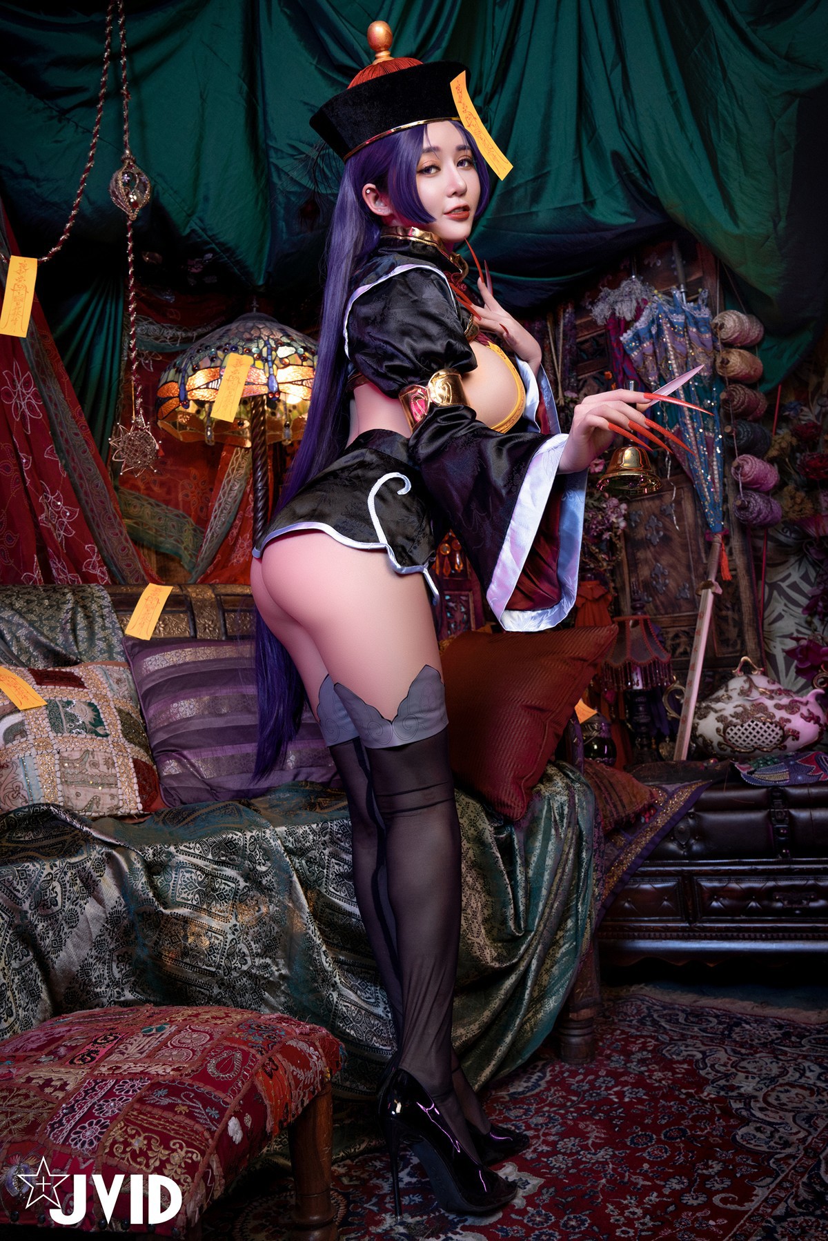 菰蒲風動縱斜影殭屍奶光安希膣得液滿見我發情香希趕屍霊幻道士-X-最胸妖怪キョンシー-Zombie-sex-folklore-Set01-08-18