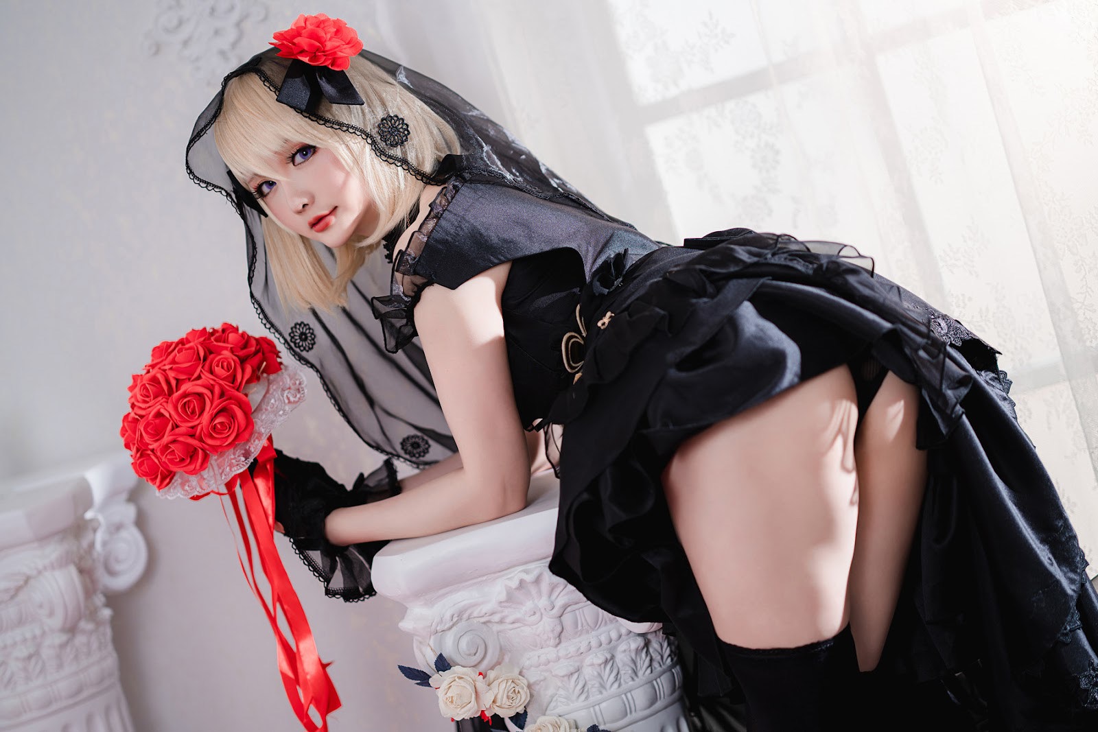 Cosplay-星之迟迟Hoshilily-Z23婚纱-04-17