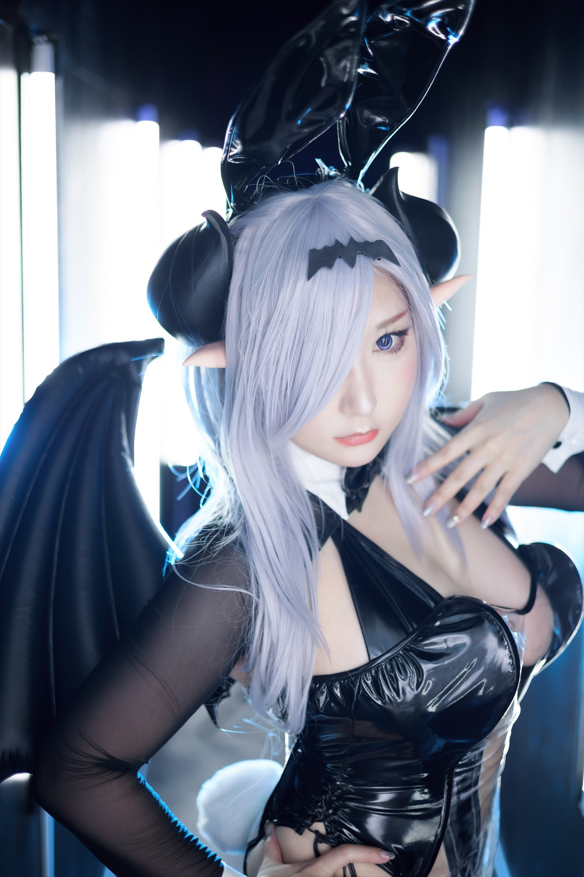 Cosplay-SAKUサク-See-through-Bunny-Succubus-Set02-10-21