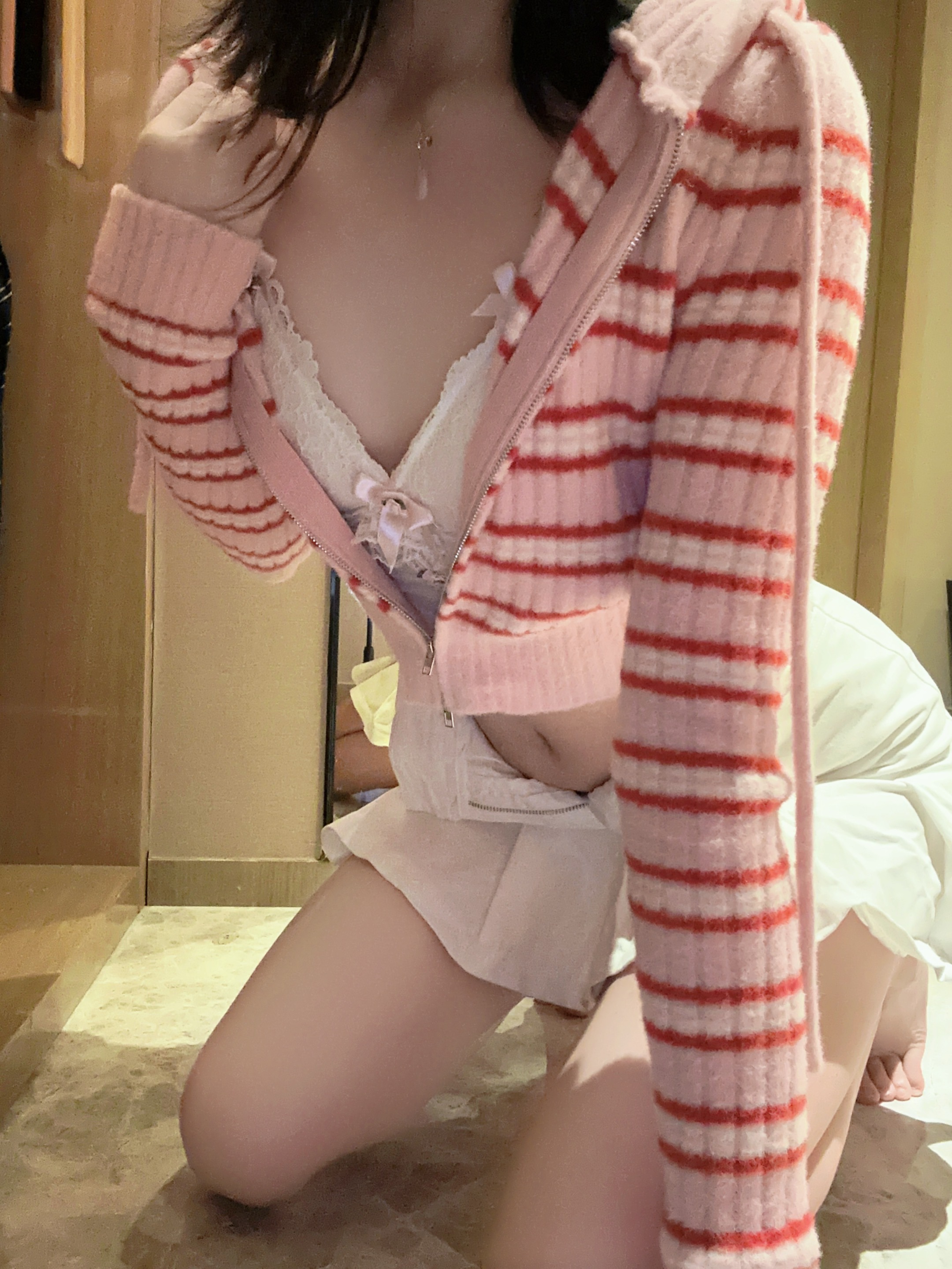 桜桃喵-条纹毛衣-22P-98MB-11-18